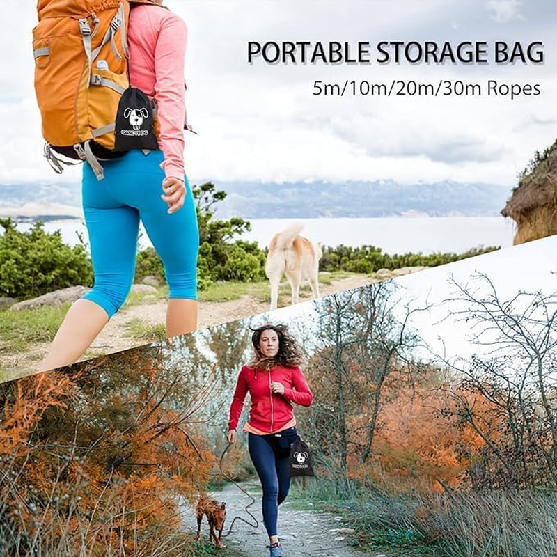 Training Lead for Dogs5M 10M 15FT 30FT Long Line Dog Lead with Soft Padded Handle Sturdy Hook Long Dog Lead, Reflective Extra Long Recall Training Lead for Dogs Walking Hiking Camping Swimming15Ft(5M) image number 1