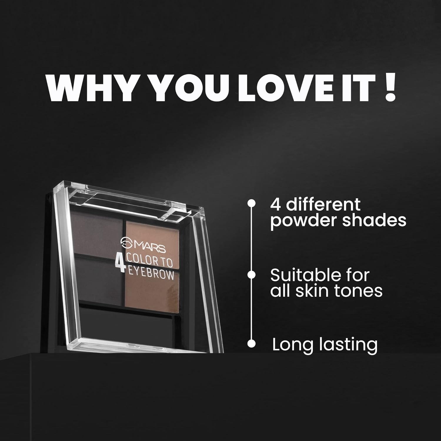 MARS Instant Eyebrow Powder Cake and Brush 8 G (Smoky-545) image number 3