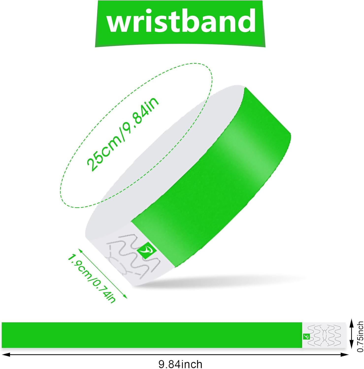 500 Pcs Paper Wristbands for Events,Waterproof Paper Bracelets Lightweight Concert Event Wristbands Wrist Party Bands Armbands for Events Festivals(Blue) image number 4