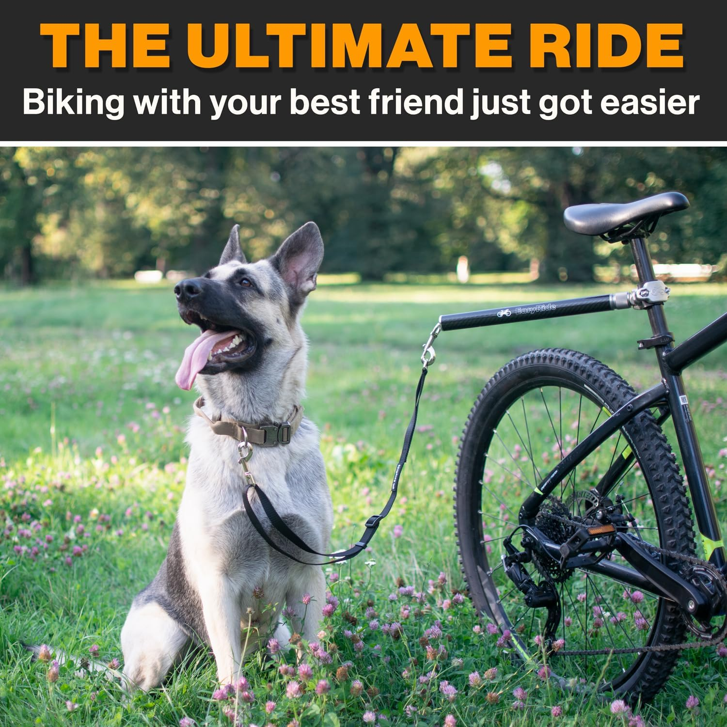 Malabi V2.0-180&deg; Rotating Dog Bike Leash - with Shock Absorbers and Quick Attach Mechanism | Carbon Fiber | Detachable, Adjustable for the Smoothest Ride- Patent Pending image number 1
