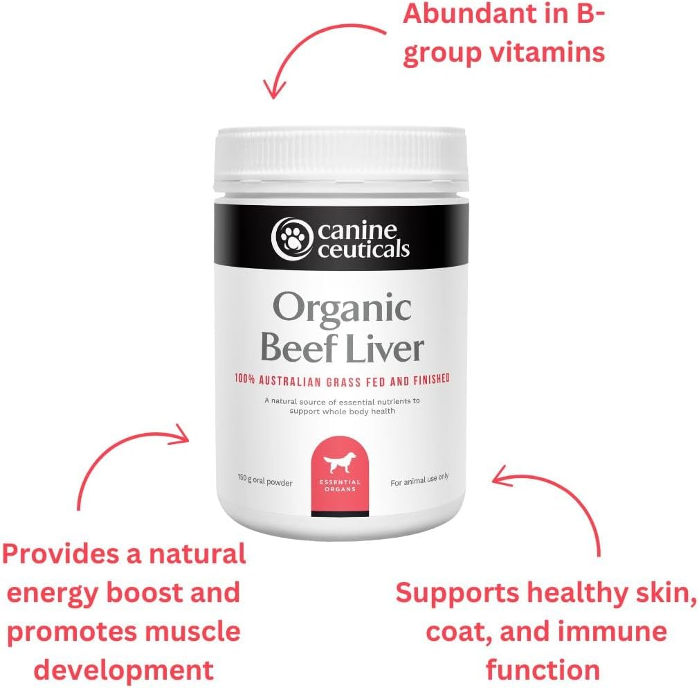 Canineceuticals - Organic Beef Liver for Dogs - Nutrient-Dense Superfood - Immune, Skin & Energy Support - Rich in Vitamins A, B-Complex, Iron & Coq10 - Natural & Hormone-Free image number 3