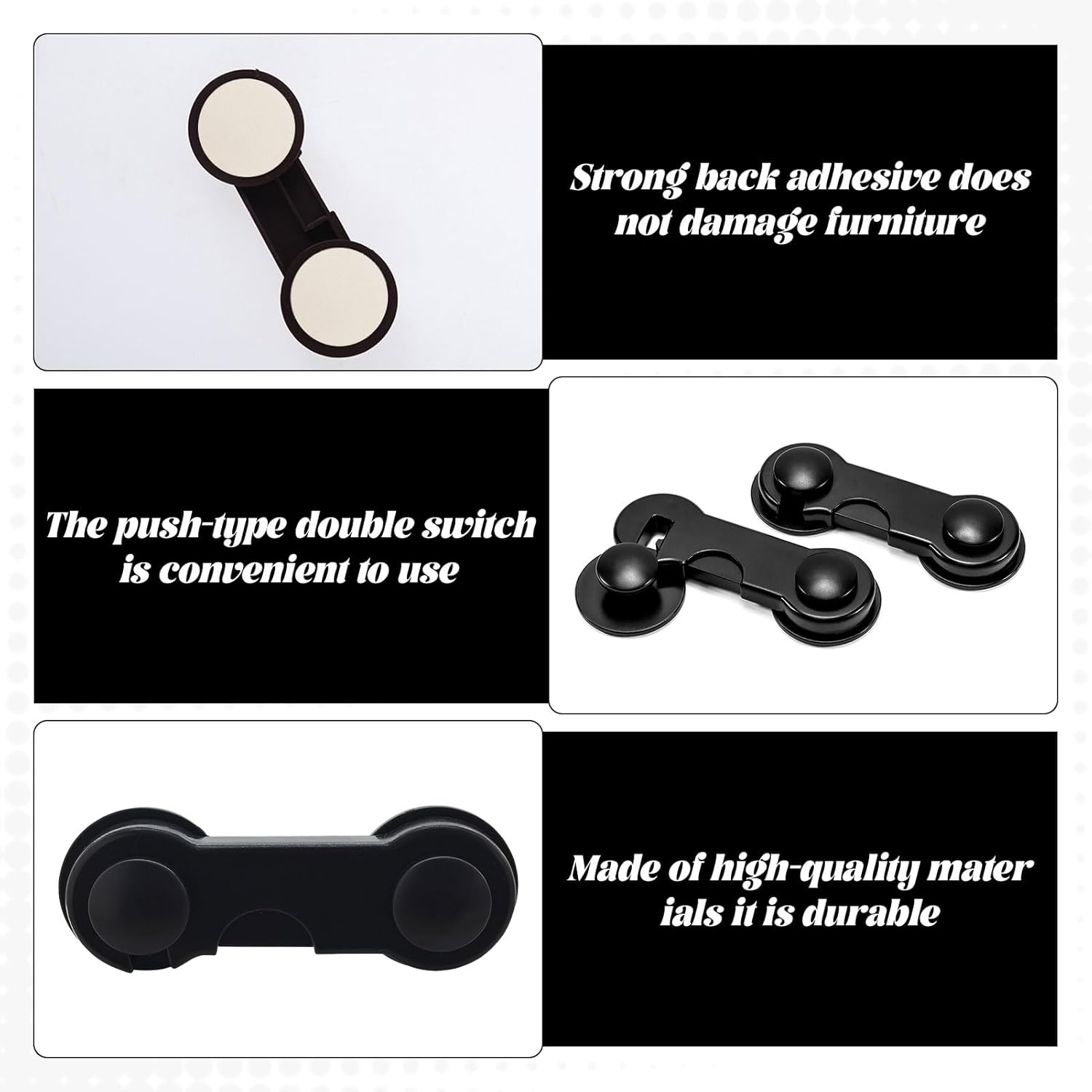 Child Safety Locks, Child Lock, Baby Proofing, 10 Pack Cabinet Locks for Babies, Cabinet Door Locks for Baby Proofing and Child Safety, Safe Quick Easy Use - No Tools or Drilling, Strong Adhesive image number 1