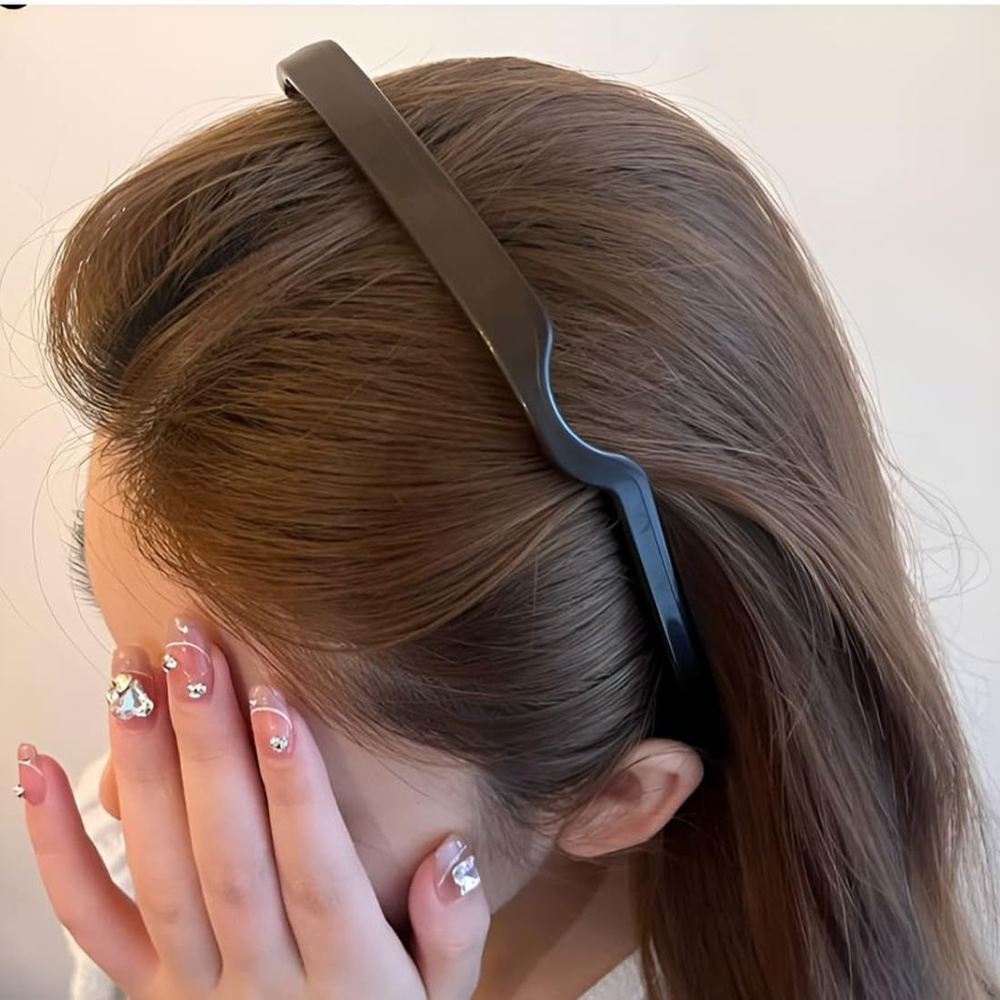 WHGHNCQ Curly Thick Hair Large Headband, 4-Piece Square Sunglasses Headband, Unisex (4 Colours) image number 3