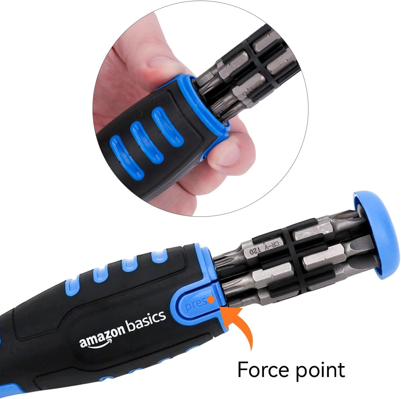 Amazon Basics 12-In-1 Magnetic Ratchet Screwdriver image number 2