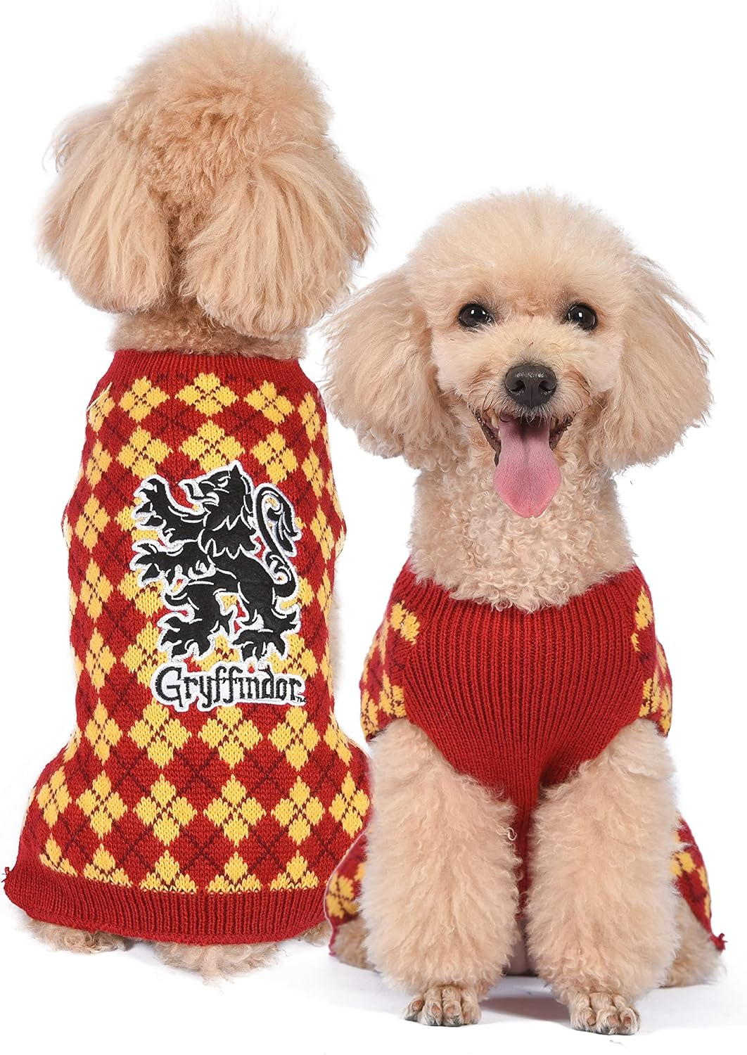 Harry Potter Gryffindor Pet Sweater - Medium | Dog Costume FF19070 | Hogwarts Houses Dog Apparel & Accessories, Gryffindor Red image number 5