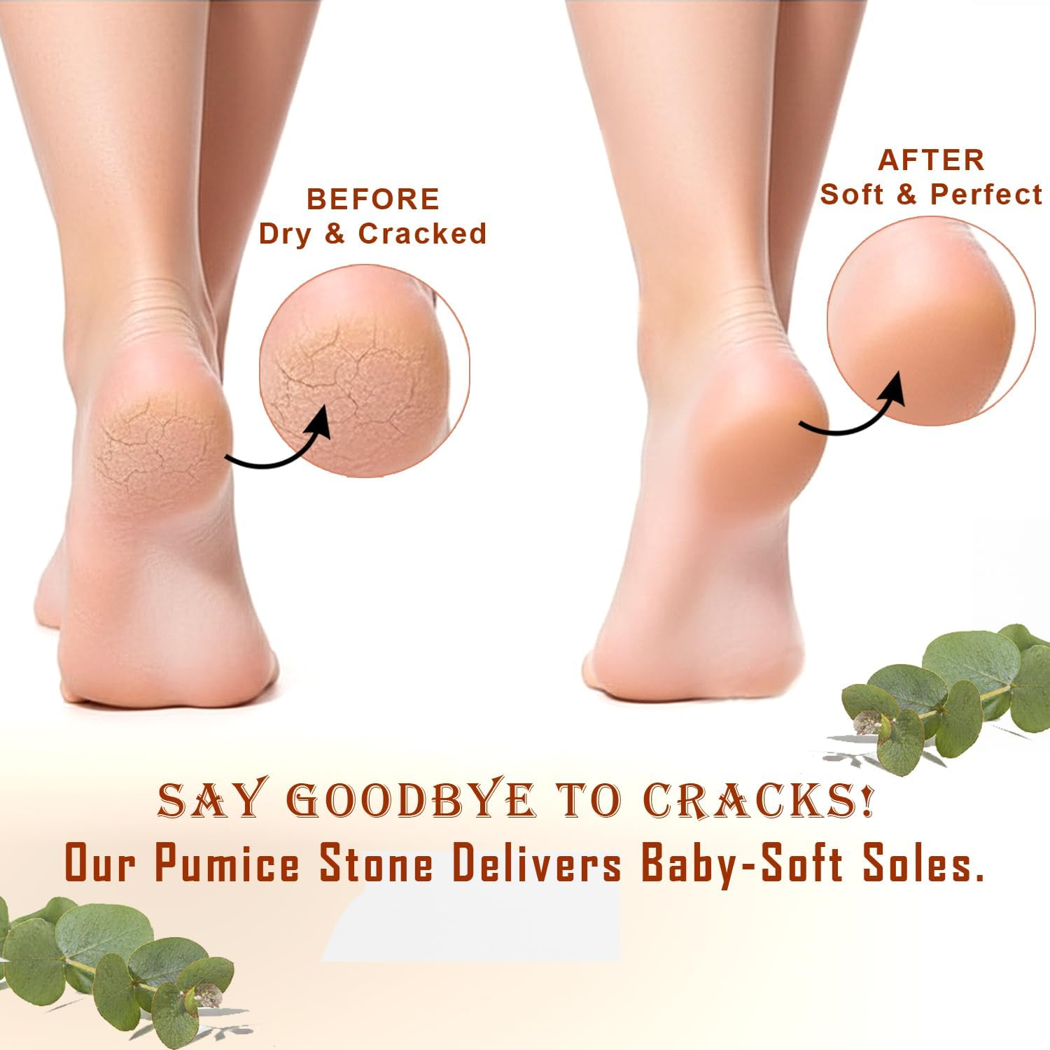 BEAUTICONE 100% Natural Terracotta Pumice Stone for Feet - Durable Callus Remover for Cracked Heels & Dead Skin - Dual Sided Foot Scrubber Pedicure Tool for Foot Care, Foot Exfoliator 5+ Years image number 3