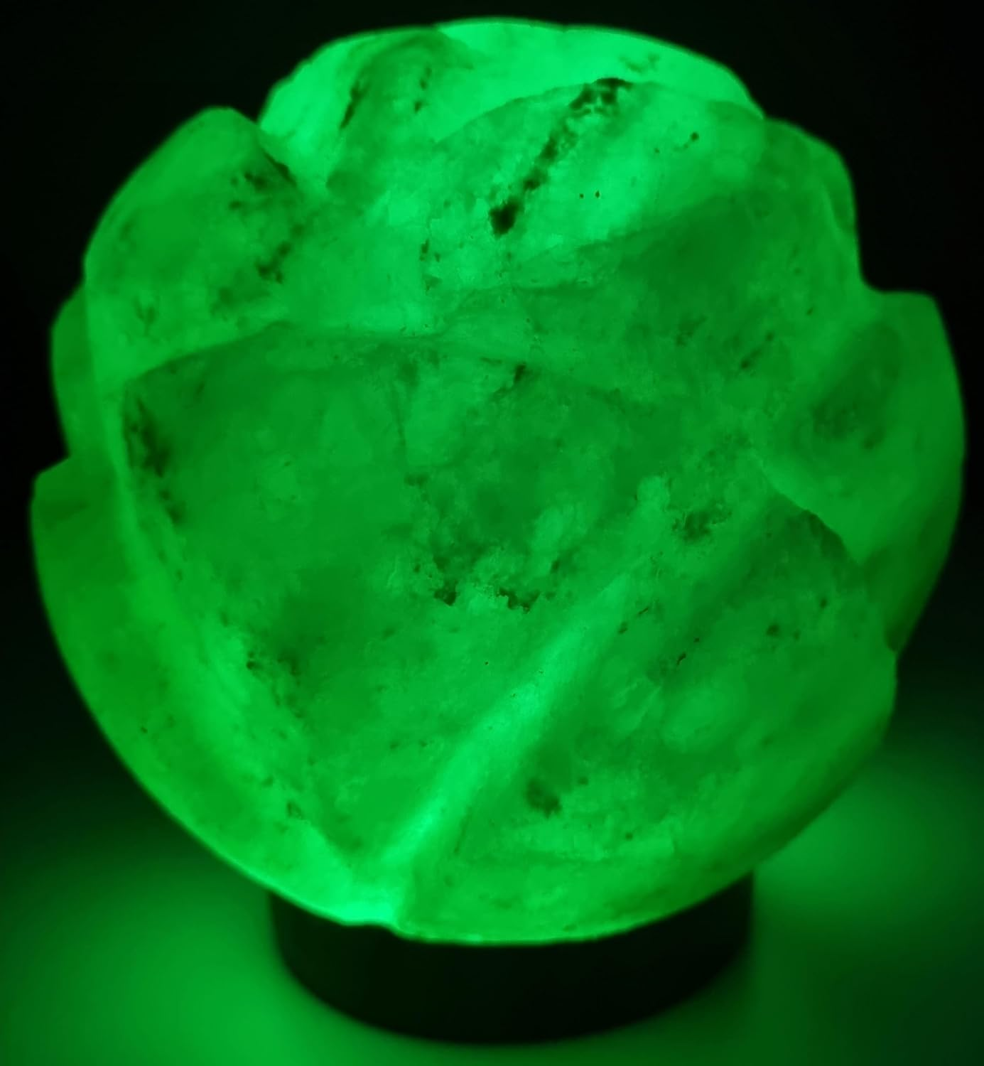 2-3 KG Premium Multi-Colour Rose Salt Lamp 100% Authentic, Handcrafted from the Foothills of the Himalayas Beautifully Hand Craft Lilly Flower Comes with Complete Electric Fitting image number 4