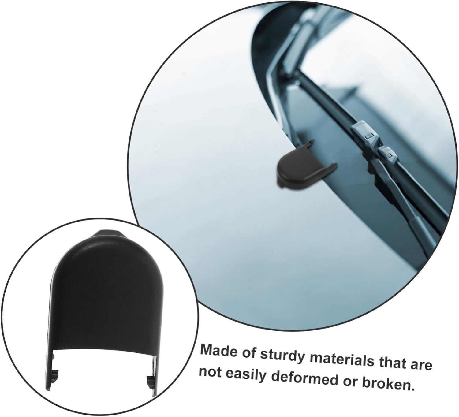 PLAFOPE Wiper Arm Bolt Cover for 13-19 Front Wiper Arm Cap Rear Wiper Arm Cover Simple Installation image number 6