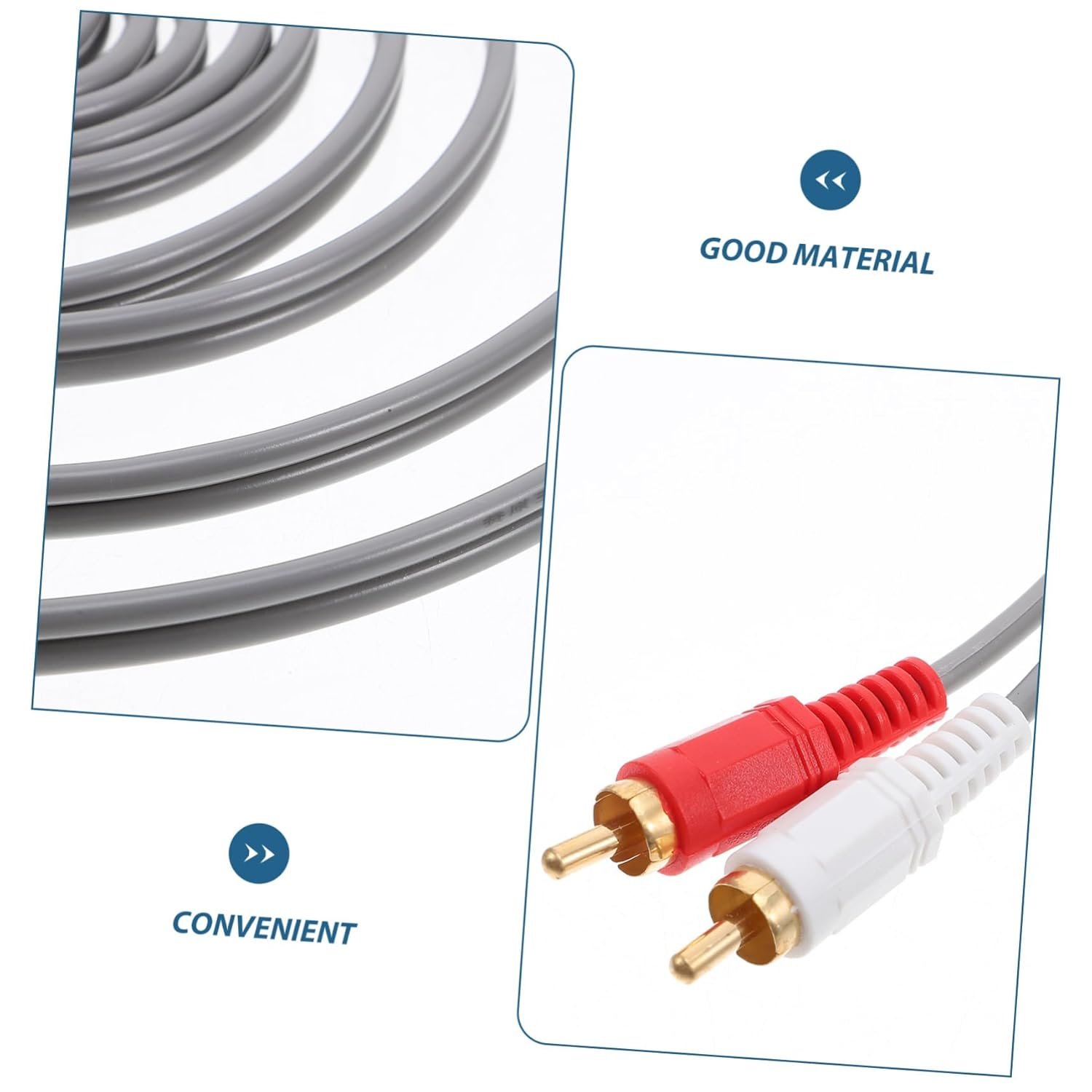 HEALEEP Av Dual Output Speaker Cable Durable Audio Wire with High Transmission for Amplifiers and Home Theater Systems Flexible Design for Easy Setup and Performance image number 3