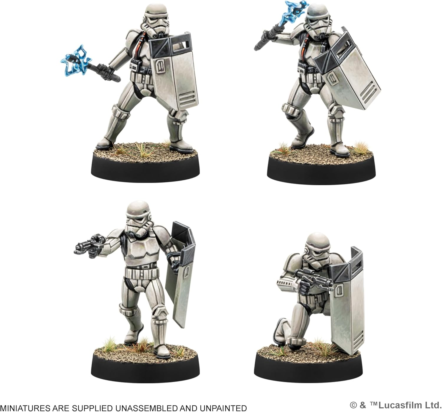Atomic Mass Games Star Wars Legion Imperial Riot Control Squad Unit Expansion Board Game - 7 Miniatures, 1 Unit Card, 2 Upgrade Cards, 27Mm Bases, Punch Sheet Components - Age 14+ image number 4