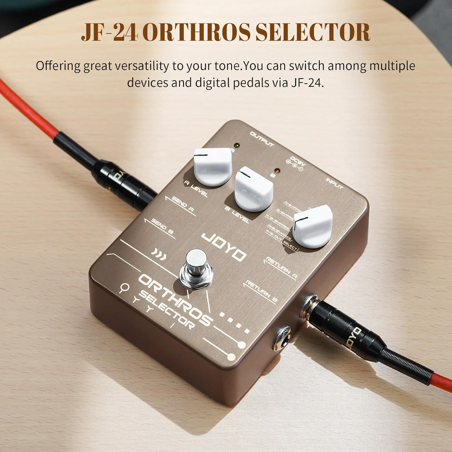 JOYO Line Selector Guitar Pedals 6 Mode Switch with AB 2 Effect Loops Independent Control Channel for Electric Guitar Bass (ORTHROS SELECTOR JF-24) image number 3
