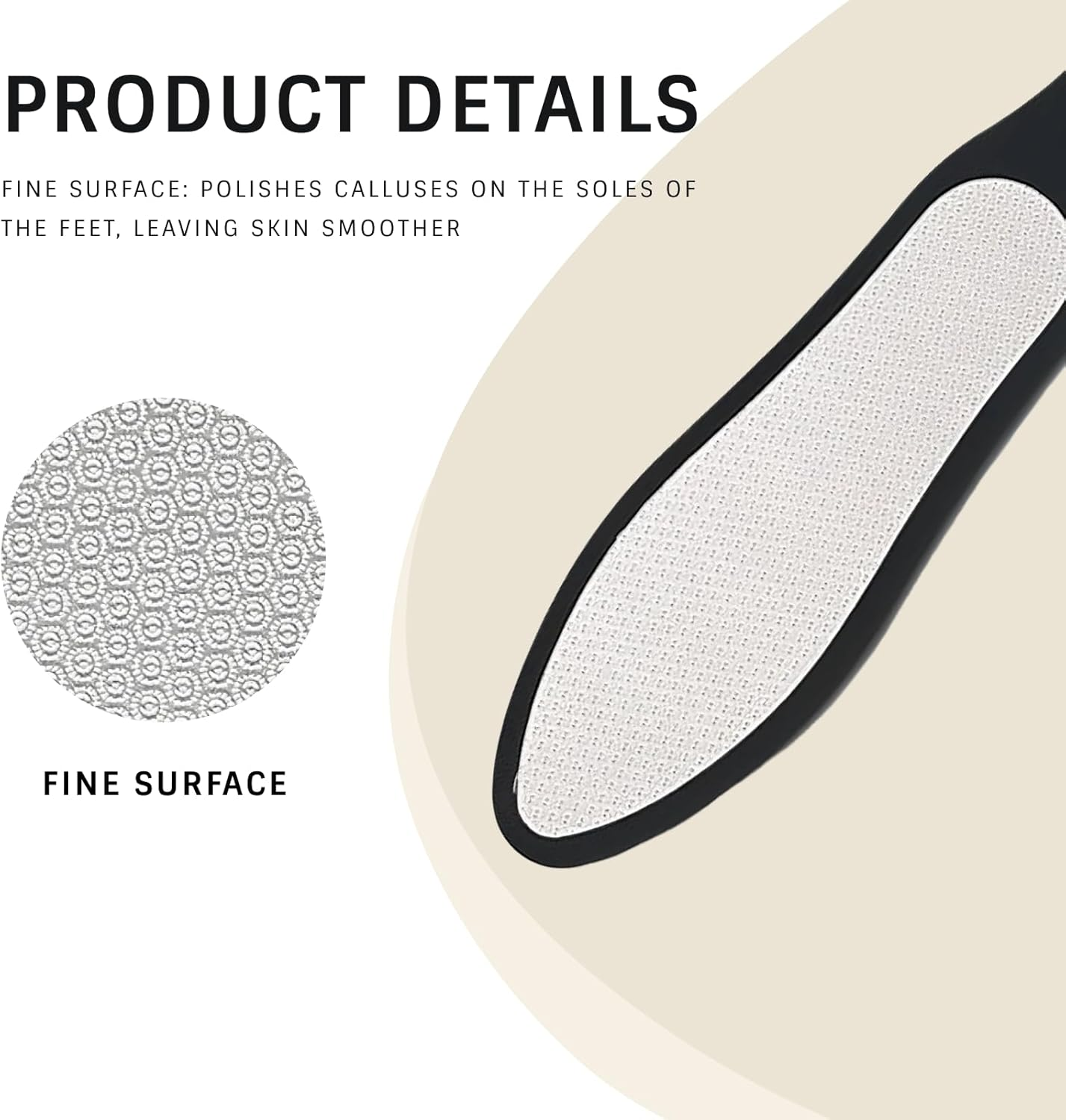 Foot File Callus Remover, Double-Sided Stainless Steel Heel Scraper and Glass Foot File for Dead Skin, Corn, Cracked Heels, and Foot Scrubber, Effective Callus Remover for Feet image number 2