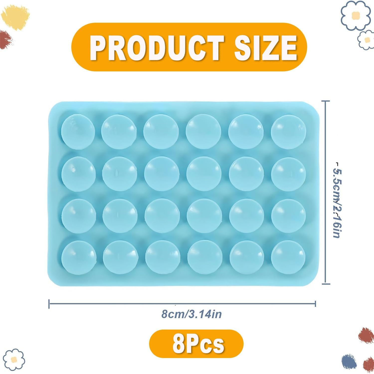 Wzenclave 8Pcs Silicone Phone Suction Cup Phone Suction Mount, Adhesive Phone Hands-Free Mobile Accessory Holder Suitable for Iphone and Android Hands-Free Call or Selfie Assistant and Videos image number 5