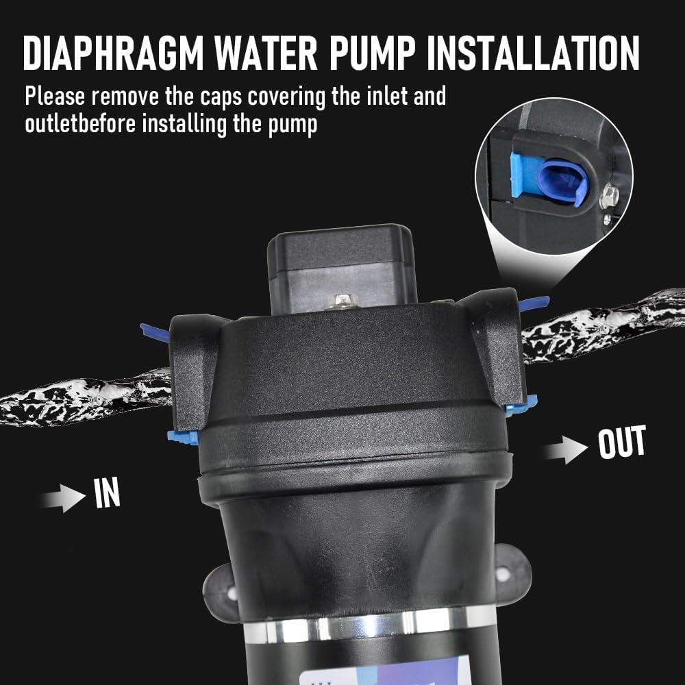 ALSTON 230V High Pressure Water Pump Diaphragm Self Priming 40PSI 4.5GPM 17L per Min for Agricultural Irrigation Cooling Water Circulation Liquid Transfer image number 4