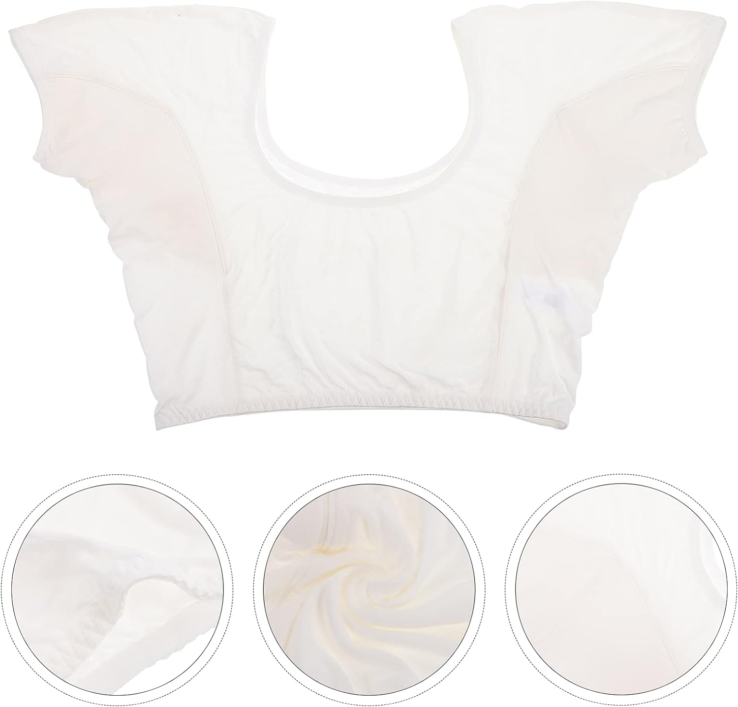 KESYOO Sweat Guard Underwear Vest Breathable Washable Sweat Cami Cotton Sweatproof Undershirt- Size S image number 6