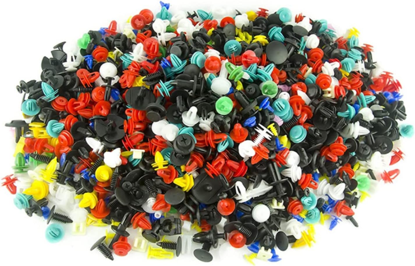 500Pcs Mixed Auto Car Nylon Bumper Retainer Clips & Plastic Fasteners Kit, Body Push Rivets Fender Liner Clips for GM, Ford, Chrysler, Toyota, Lexus, Honda, Acura, Dodge, Jeep image number 1