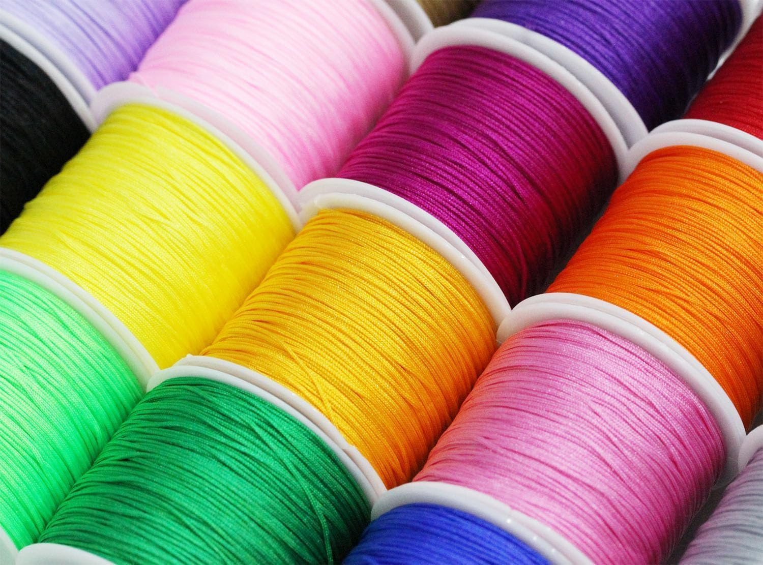 1500Yards Nylon String for Bracelets, Betterjonny 30 Rolls 0.8Mm Chinese Knotting Cord Nylon Beading String Thread for Kumihimo Macrame Jewelry Making Friendship Bracelets, 30 Colors image number 2