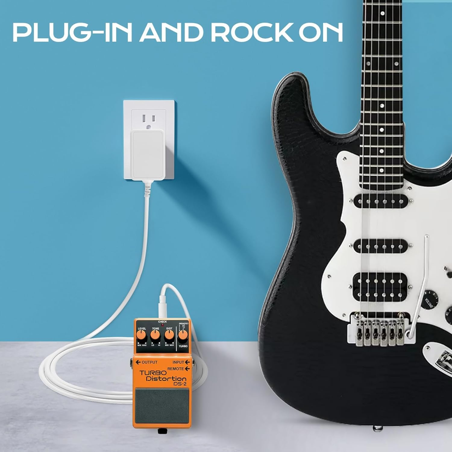 Guitar Pedal Power Supply Adaptor 9V DC 1A Centre Negative PSU Transformer Charging Adapter Wall Charger Plug for Electric Guitar Bass Effects Pedal Stompbox 9V Casio Keyboard image number 1