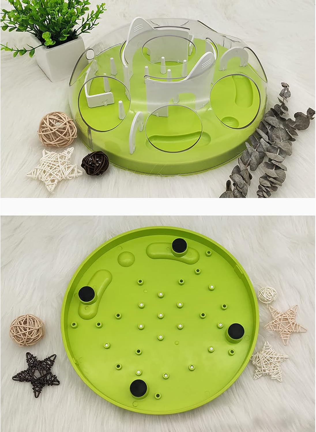Slow Feeder Bowl for Cats and Small Dogs,Slow Feeder Bowl for Cats,Cat Slow Feeder Bowl Detachable Adjustable Prevent Sliding Cat Puzzle Slow Feeding Slow Eating image number 4