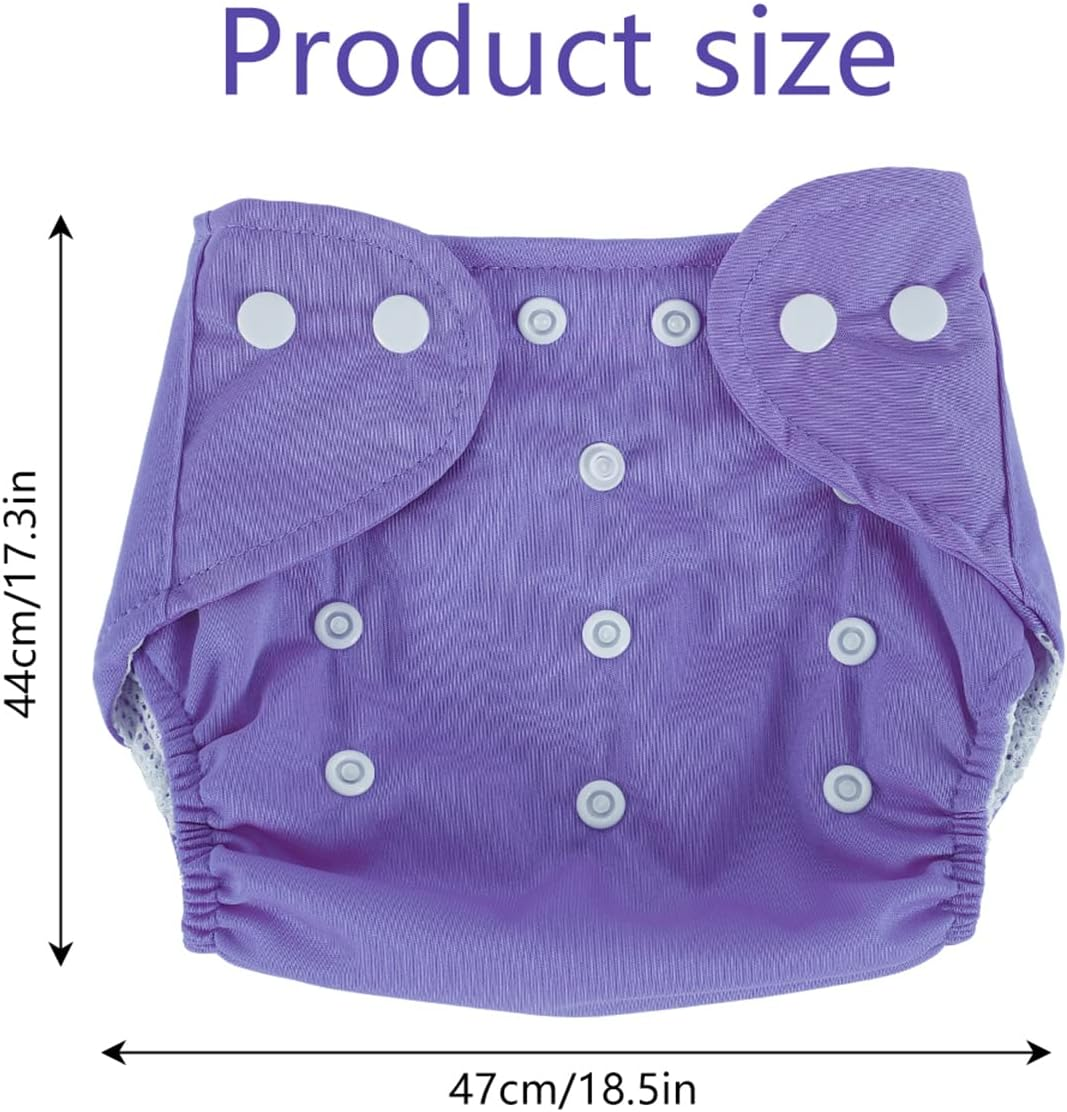 7Pcs Baby Nappies Baby Diapers Newborn Reusable Cloth Nappy Diapers Washable Nappy Cloth Diaper Cover Baby Adjustable Nappies Infant Knitted Mesh Fabric Training Pant for Most Babies and Toddlers L