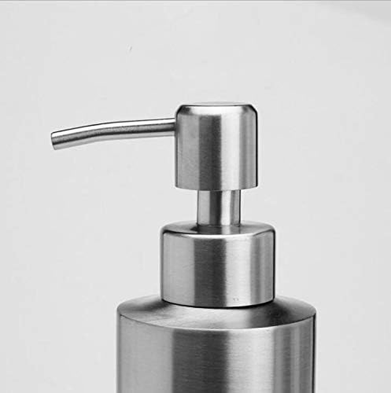 Soap Dispenser Pump,Silver Stainless Steel Countertop Lotion Dispenser,Pressing Essential Oils Bottle Shower Gel Hand Soap Bottle (250 ML) image number 3