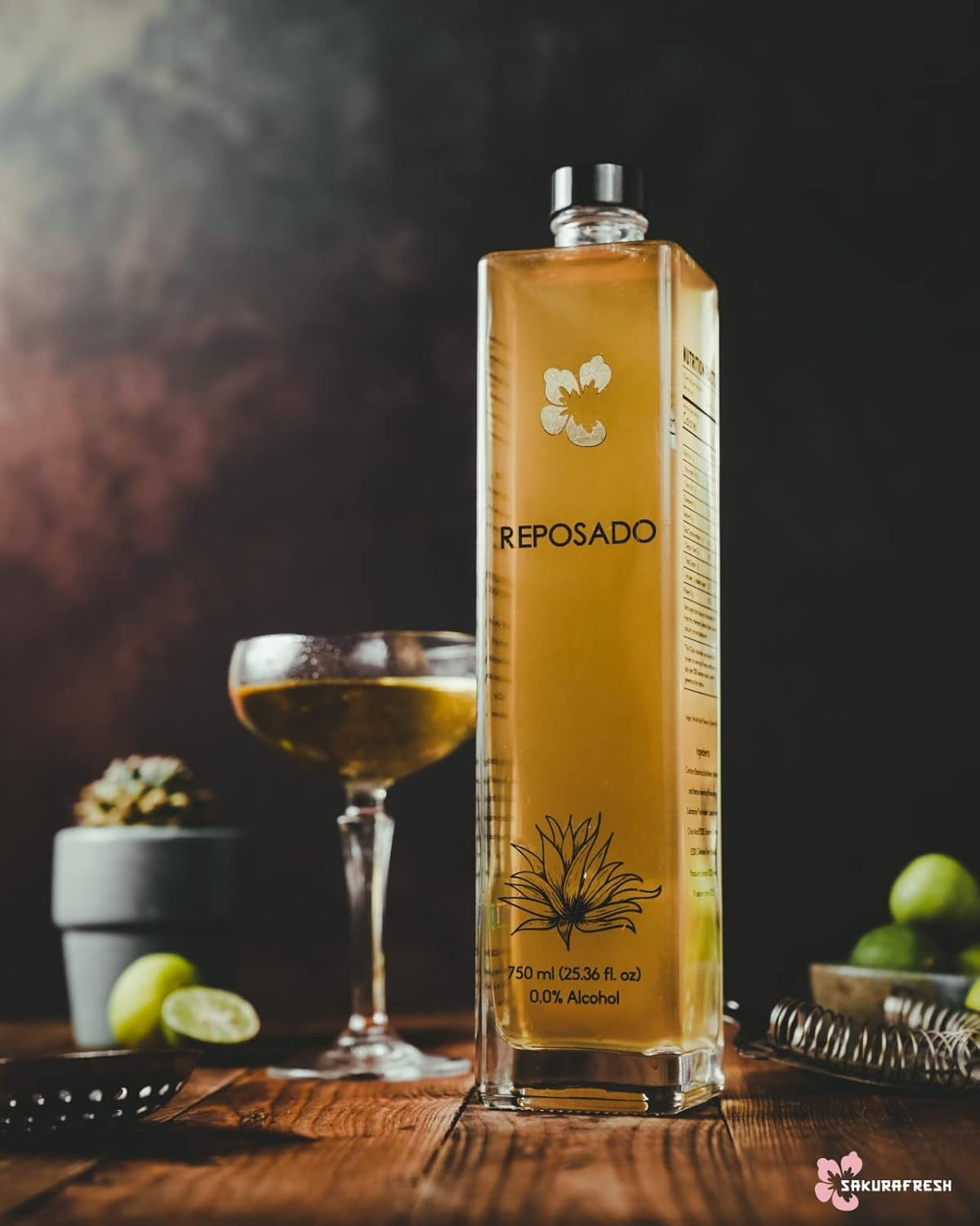 Sakurafresh Reposado Spirit| Zero Alcohol Spirit | Alternate for Tequila / Mezcal in Cocktails, Distinct Agave & Smoky Finish | Award Winning - Two Global Medals |All Natural Botanicals Extract | Use in Margarita, Reposado Old Fashioned, Mexican Mule, Siesta or Cucumber Lime Margarita Cocktails image number 6