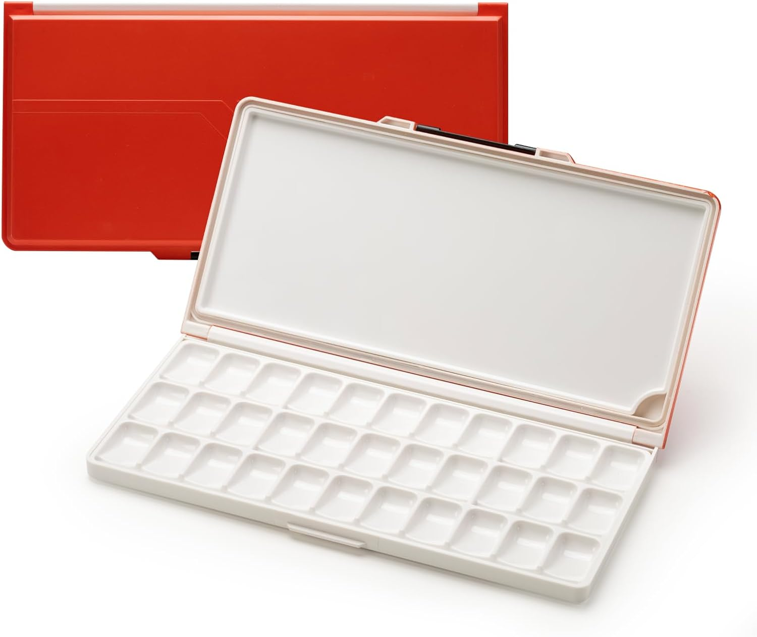 MEEDEN Airtight Watercolour Paint Palette: Leakproof Portable Travel Palette with Lid - 33 Wells Folding Palette with Large Mixing Tray for Watercolor, Gouache, Acrylic Paint (Yellow)