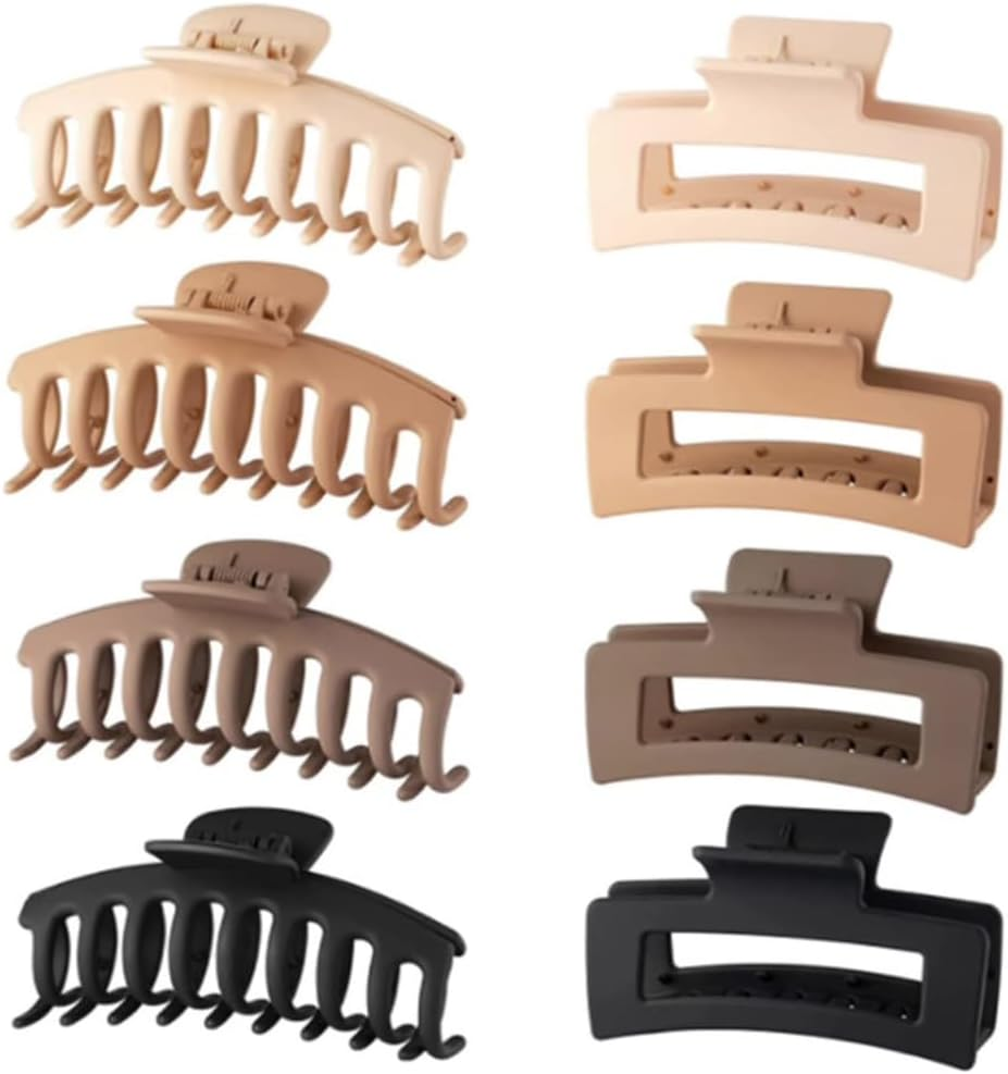 CENPEK 8 Pieces Large Hair Clips, 2 Styles, Non-Slip Hair Claw, Hair Styling Accessories for Women image number 1
