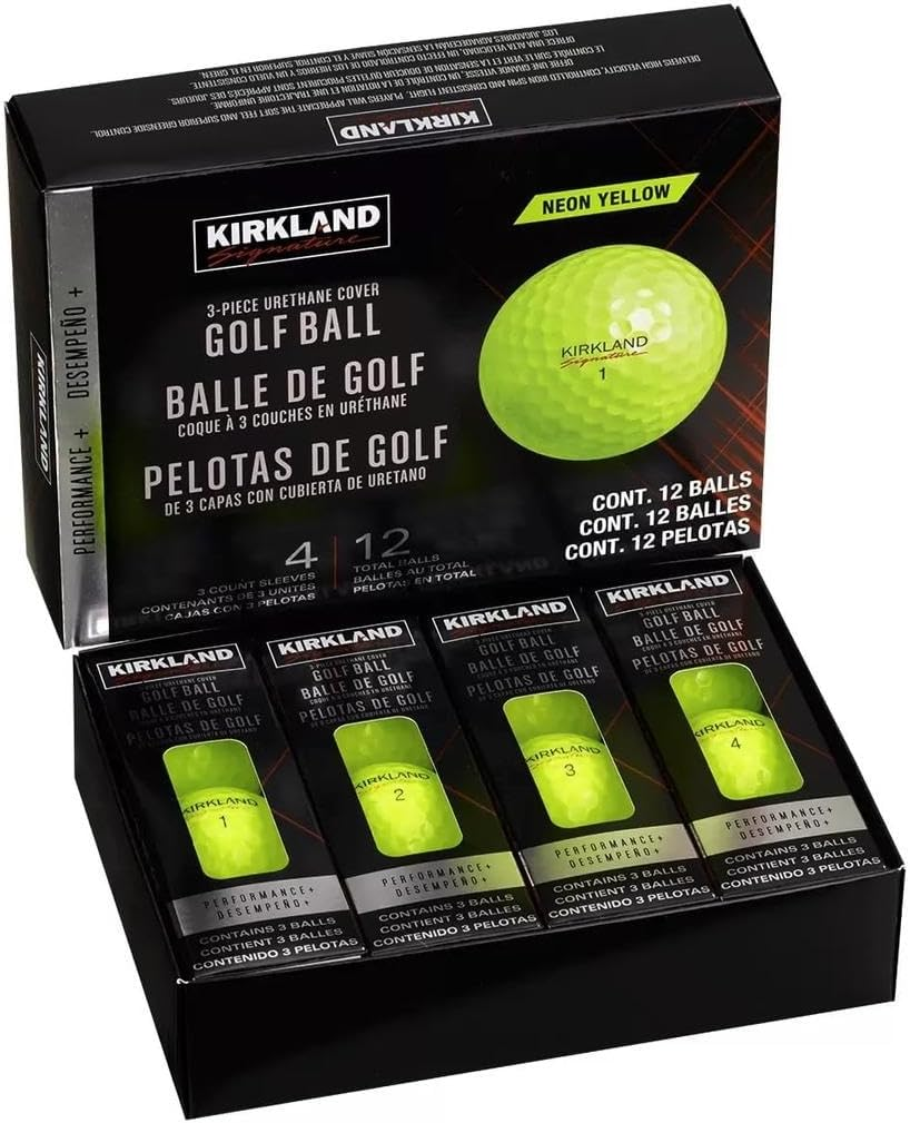 KIRKLAND Signature 3-Piece Urethane Cover White Golf Balls - 24 Pack &ndash; High-Performance Golf Balls for Distance, Control, and Spin, Soft Feel with Durable Construction, Ideal for All Skill Levels image number 4