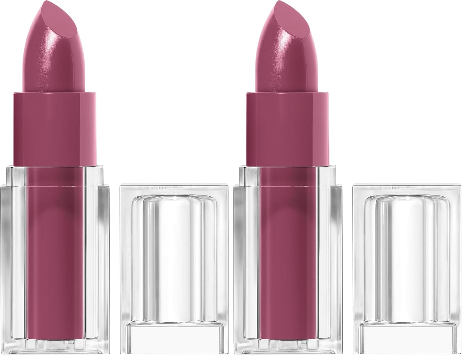 Covergirl Clean Lip Color, Satin Slipper, Satin Finish, 24-Hour Wear, Squalane, Avocado & Aloe, Non-Drying (Pack of 2)