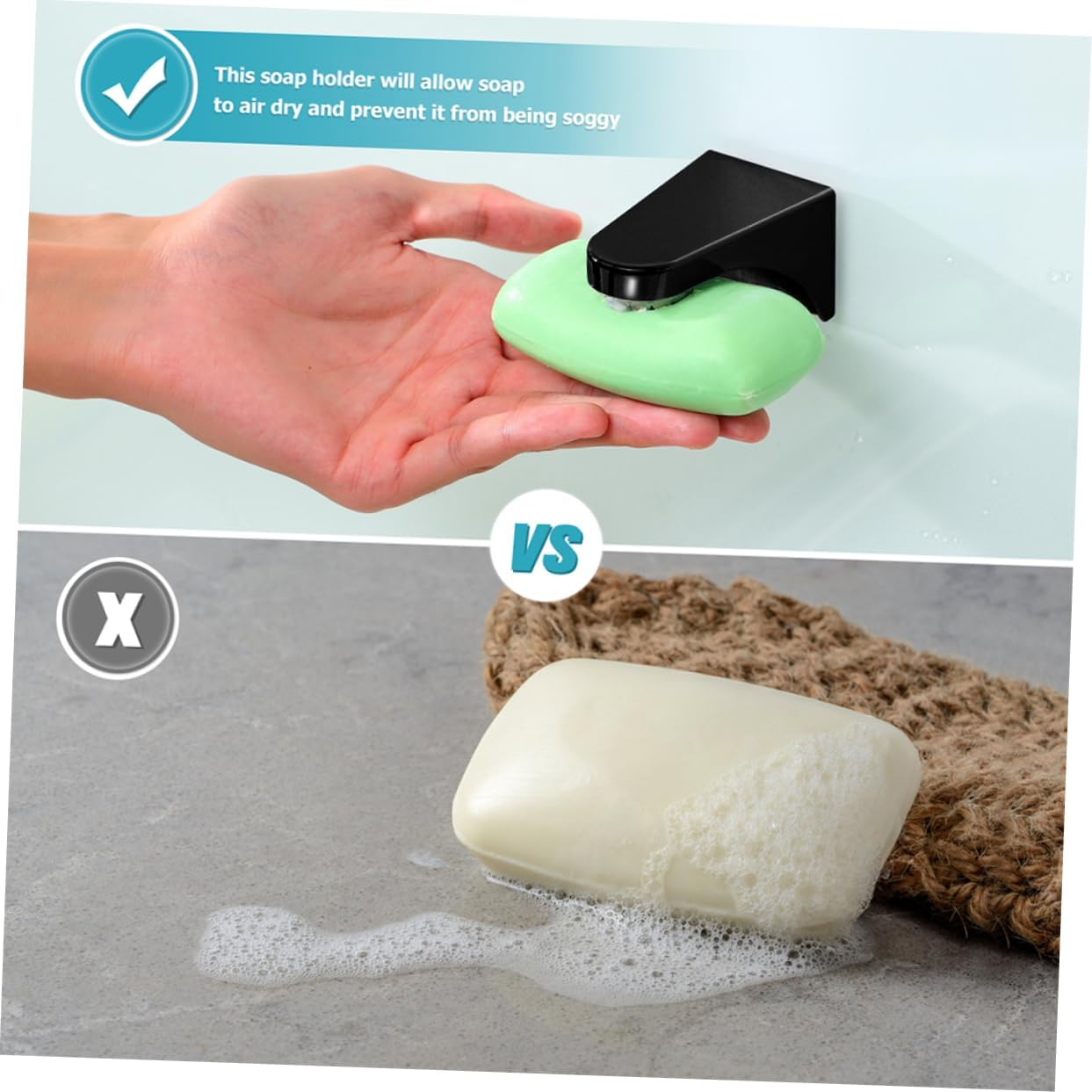 ERINGOGO 2Pcs Magnetic Soap Racks Wall Hanging Soap Holder for Bathroom Shower Storage Rack Easy to Use Clean