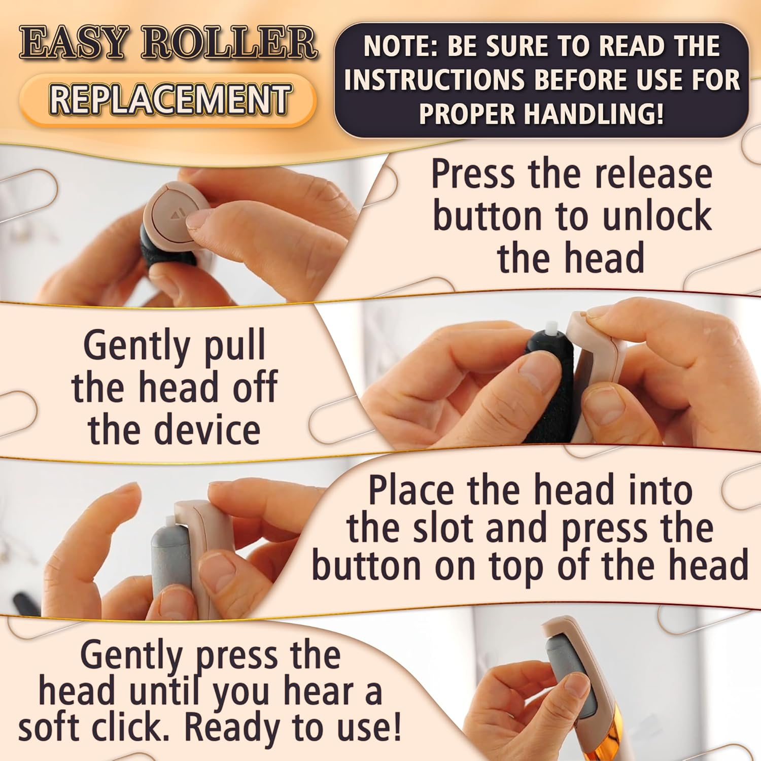 Electric Callus Remover for Feet &ndash; Rechargeable Electric Foot Callus Remover Tool with 2-Speed Foot Sander with 2 Rollers (Coarse & Fine) for Smooth & Soft Feet &ndash; Compact for Daily & Travel Use image number 5