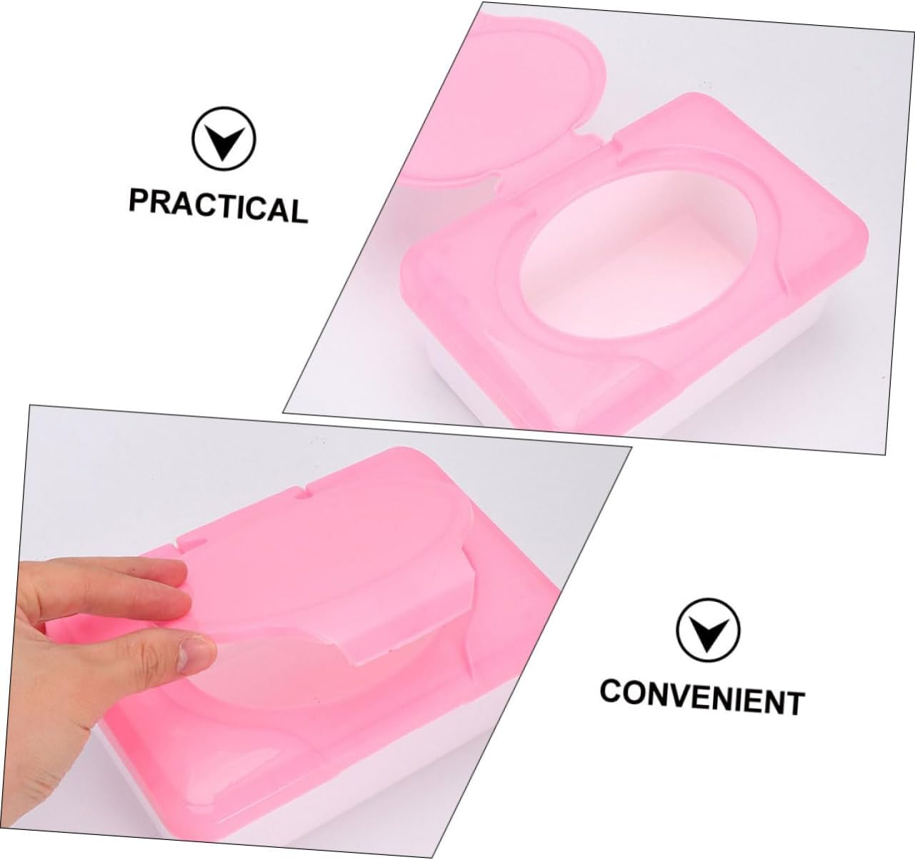 Wipes Dispenser Reusable Wipe Holder for Diaper Bags Design Easy to Clean Organizes Items image number 2