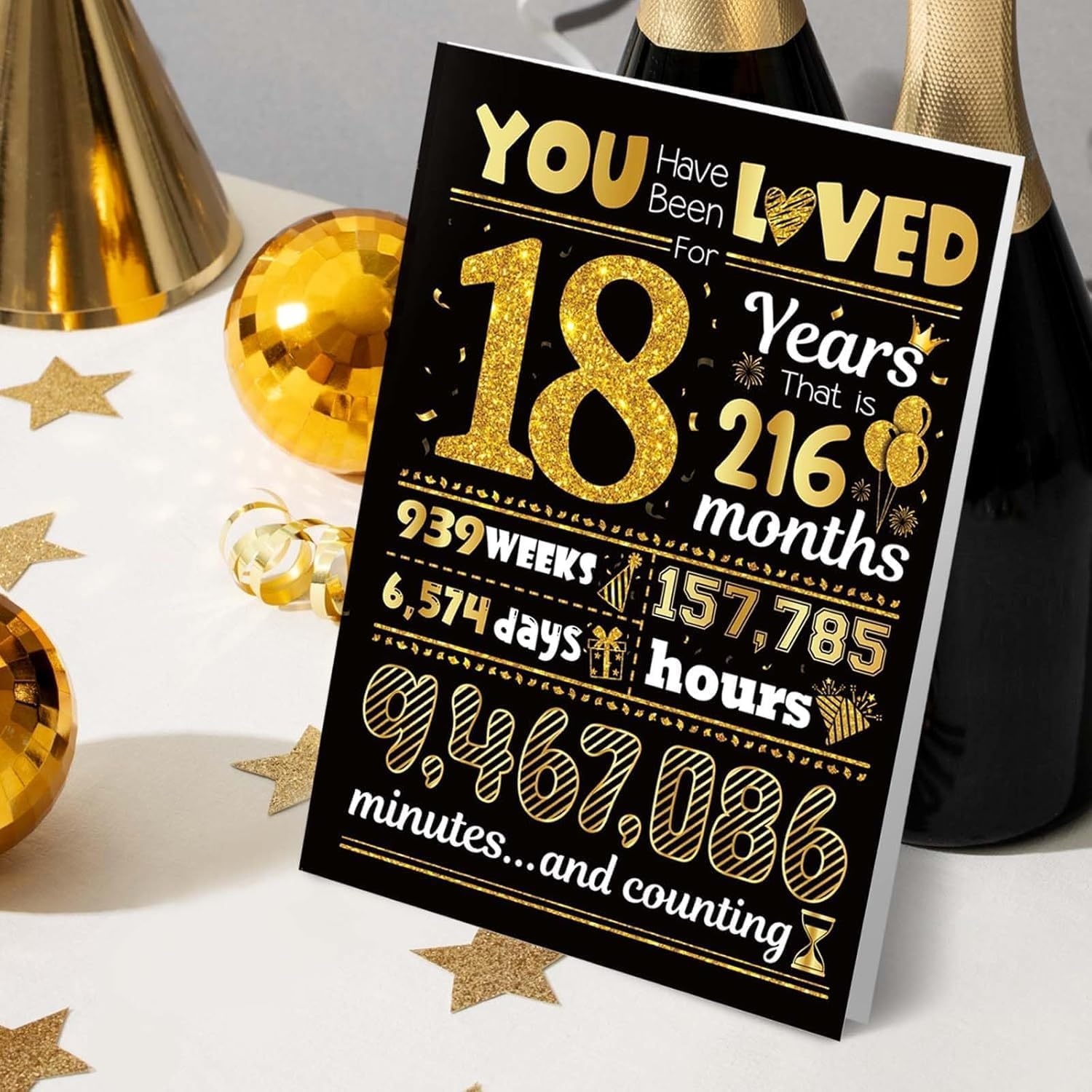 18Th Birthday Card for Women Men,Happy 18 Birthday Greeting Card for Mom Dad Husband Wife Brother Sister Friends,Party Decor Supply Ideas Birthday for Him or Her image number 6