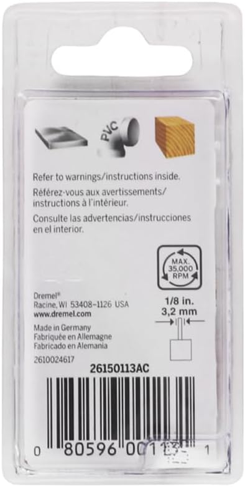 Dremel 113 Engraving Cutter, 1/8" Shank