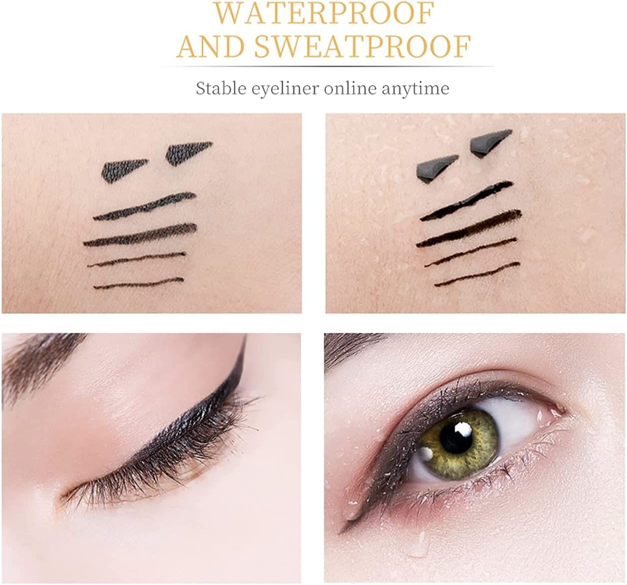 GOBABY Winged Eyeliner Stamp, Liquid Eyeliner, Black, Waterproof, Long-Lasting image number 3