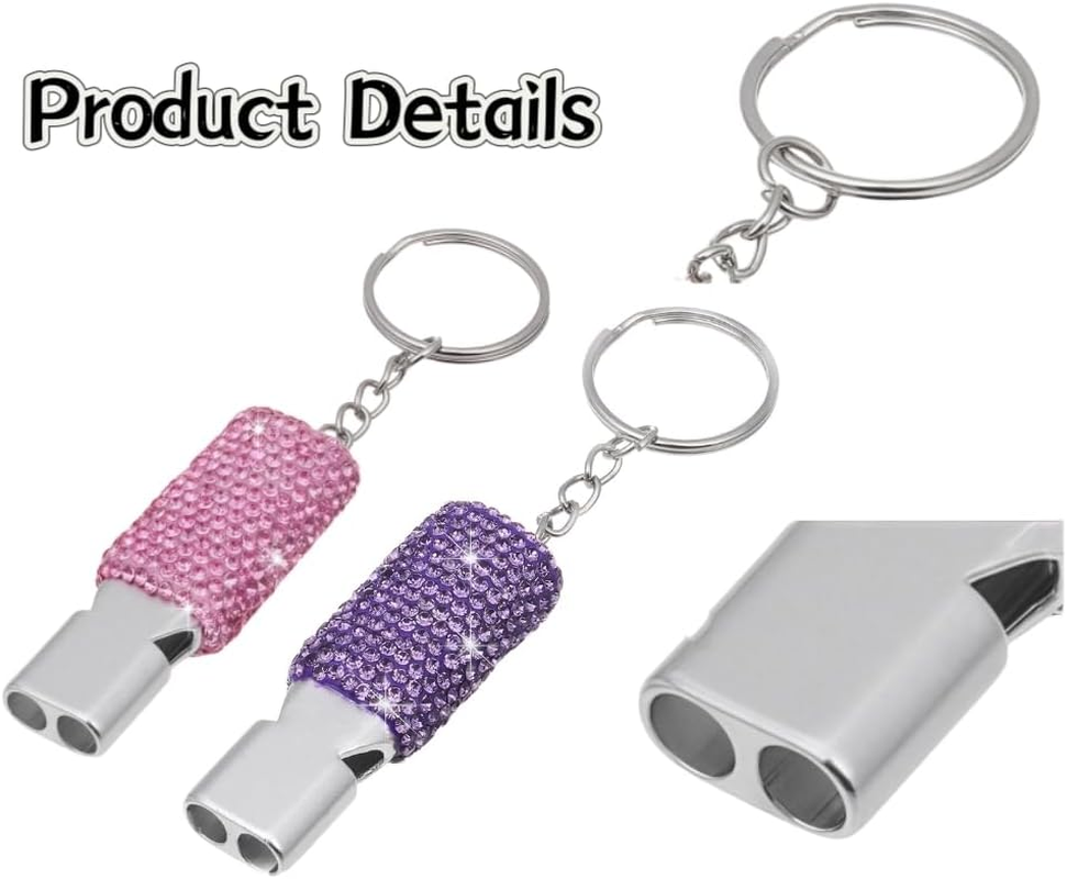 Emergency Whistles with Keychain for Camping and Hiking, 2-Pack image number 3