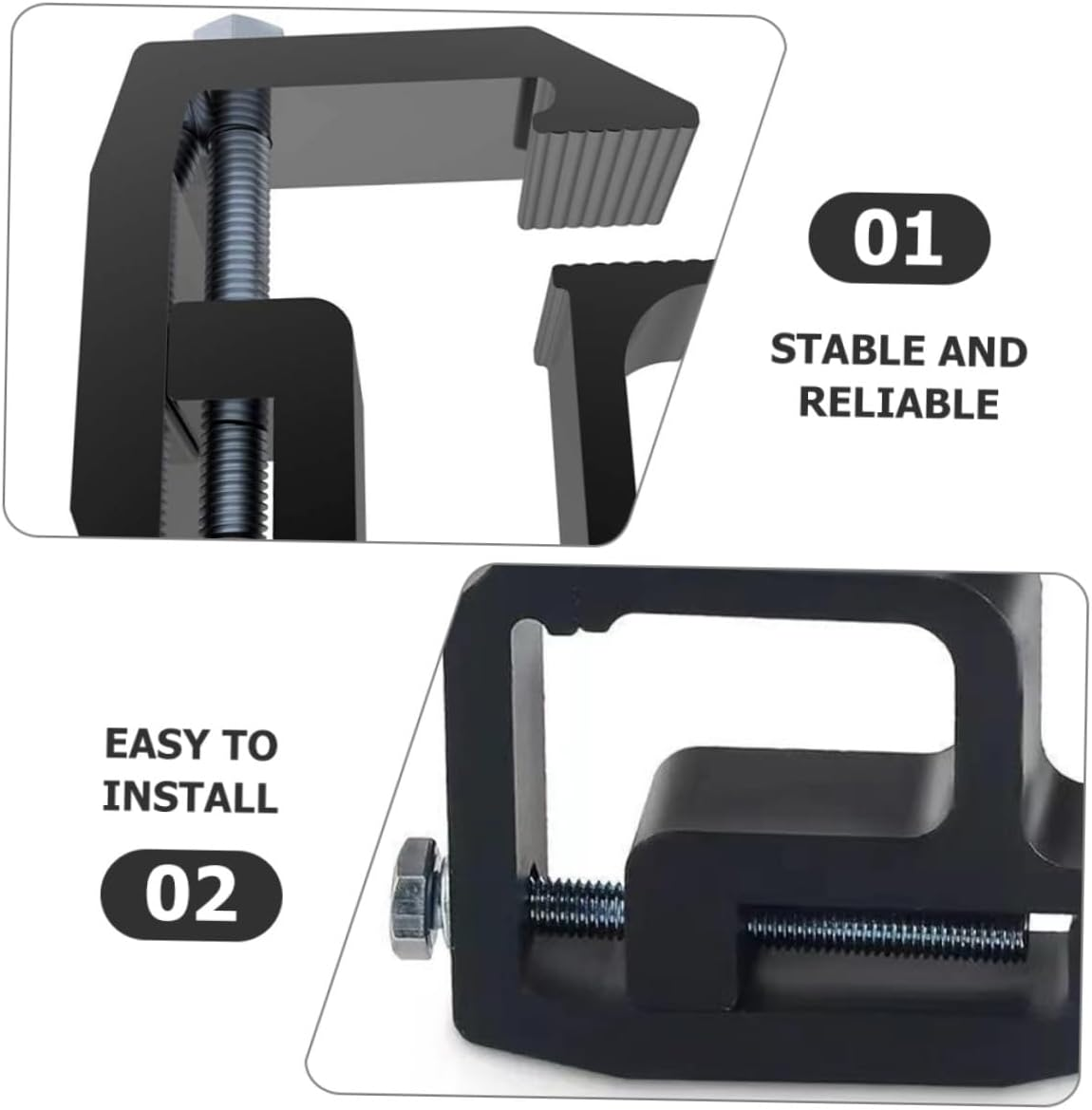 POPETPOP 4Pcs Truck Topper Clamps Camper Shell Mounting Clamps for Secure and Stable Truck Bed Canopy Installation Easy to Install Camping Accessories image number 3