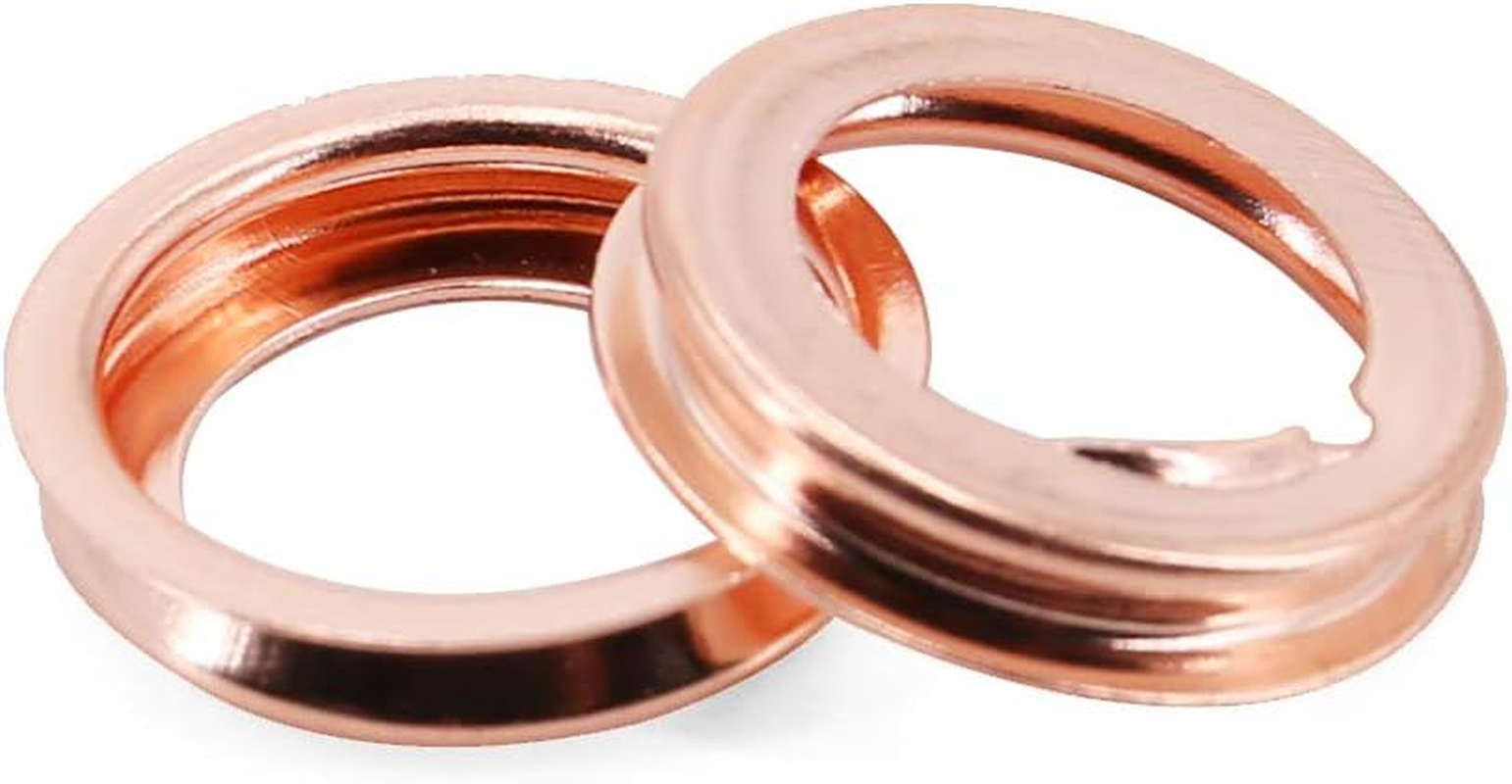 UTSAUTO 12 Pcs Copper Oil Drain Plug Gaskets M12 Oil Crush Washers Seal F4XY-6734-A 11026-01M02 11026-JA00A Replacement for Ford Rogue Sentra Xterra Altima Frontier Armada Jukes 350Z Infiniti G35 G37 image number 4