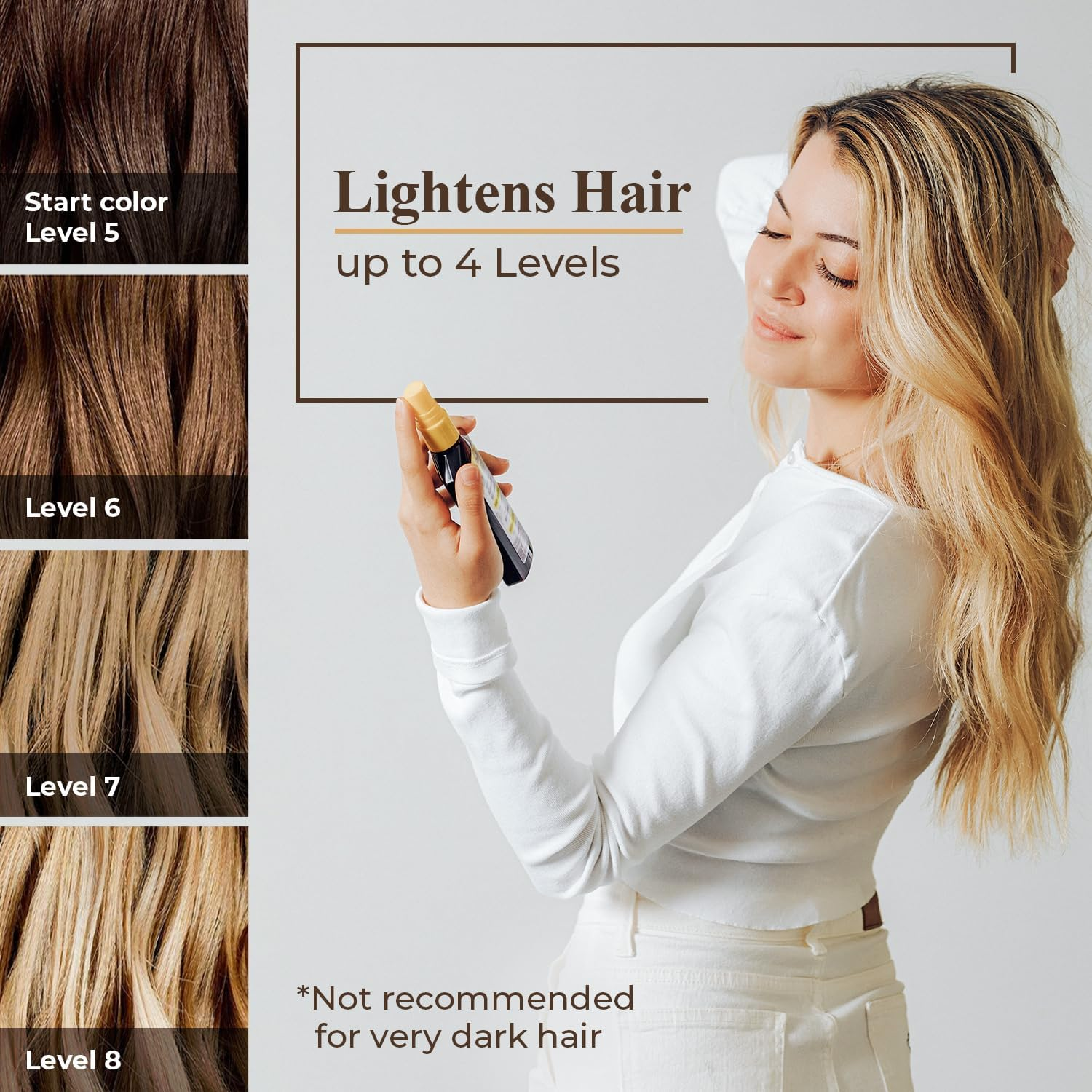 Camomile Natural Blonde Highlights Hair Lightening Spray 100 Ml - Go Blonder without Hair Dye - Hair Lightener Suitable for Brunettes or Blondes to Achieve Blonde Highlights image number 6