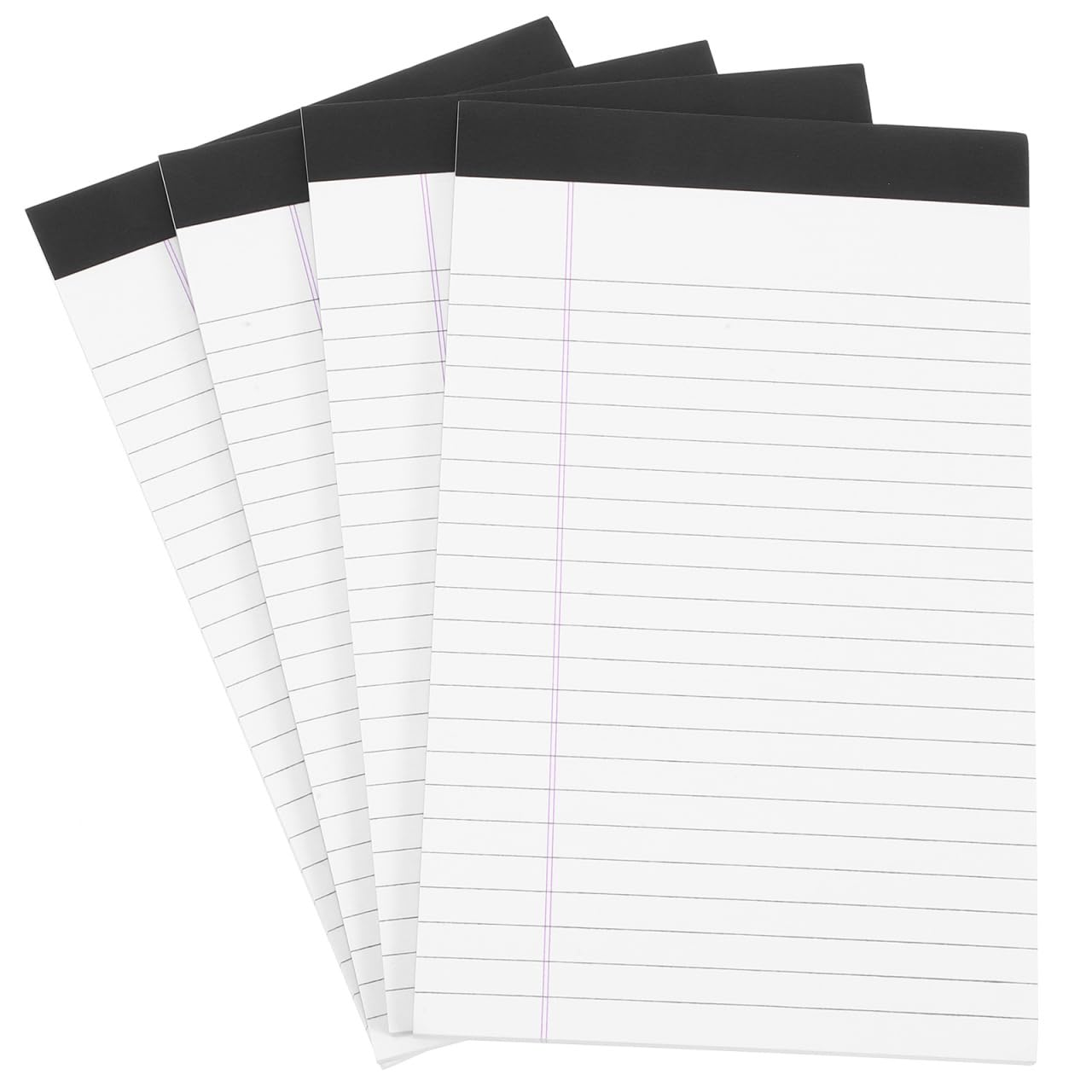 TOVINANNA Legal Pads, 4PCS Wide Ruled Writing Pads Refills Note Pads Lined Memo Pads A5 Legal Pad Wide Ruled Lined Pads Legal Rule for School Office 12.7 * 20.3Cm image number 4