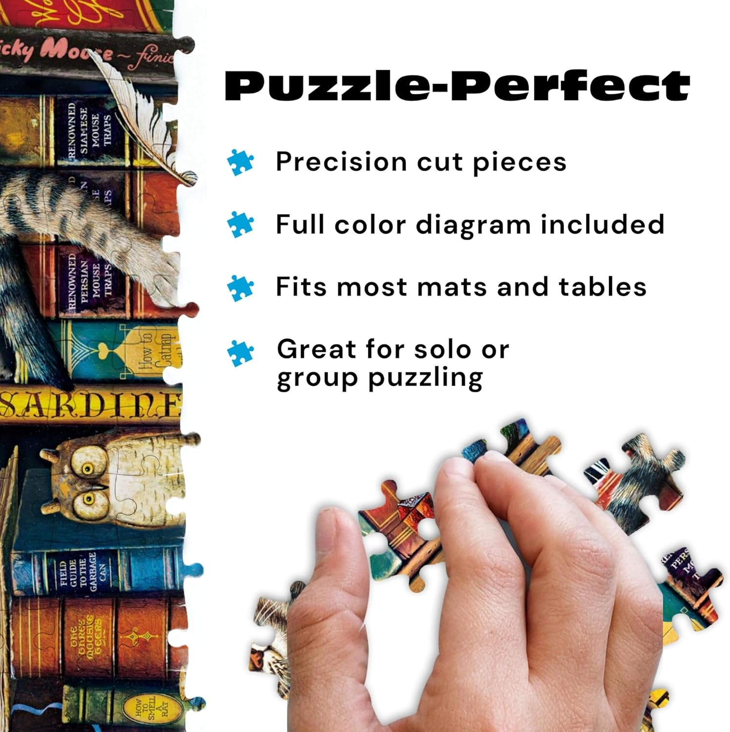 Buffalo Games Charles Wysocki Cats: Frederick the Literate Jigsaw Puzzle (750 Piece)