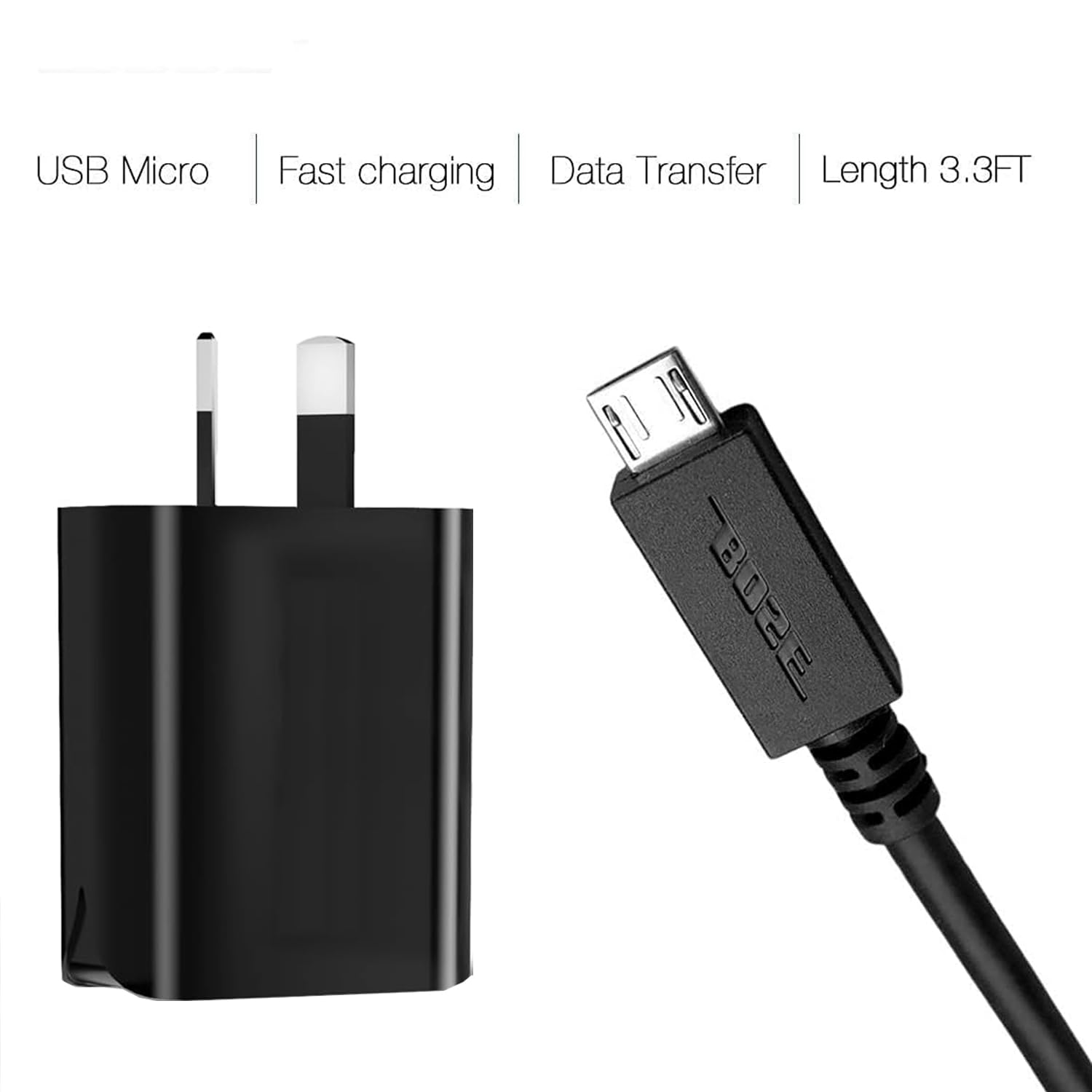 USB Charger Cable for Bose Soundlink Color I, II, III, Mini 2 /Revolve Plus, Compatible for Bose Soundlink Revolve, Quietcomfort 35 II Bluetooth Charging Power Supply Cord Replacement Micro Cable 1M