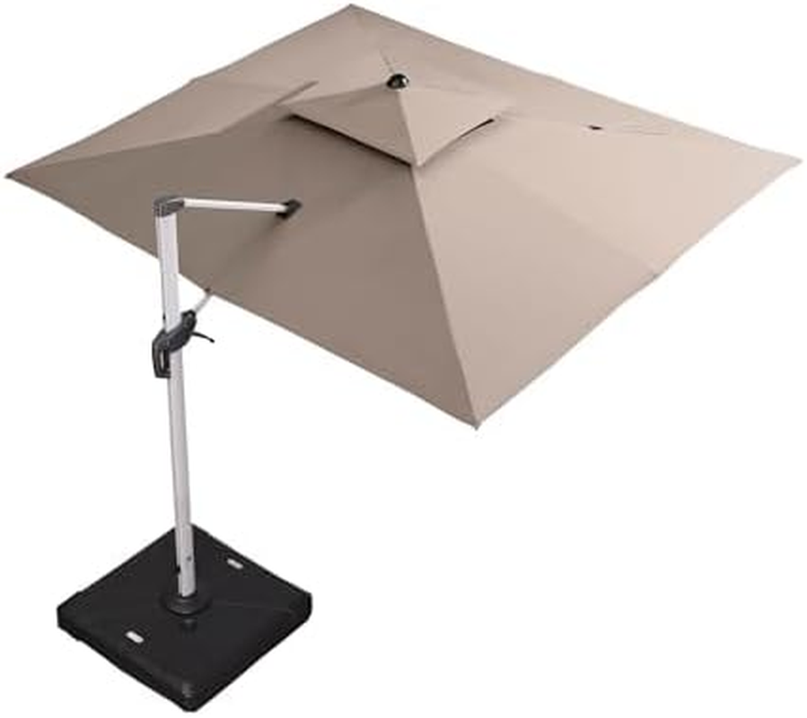 Purple Leaf 2.7X3.65 M Large Outdoor Patio Umbrella Cantilever Umbrella Windproof Offset Umbrella for Garden, Deck,Pool and Patio image number 6