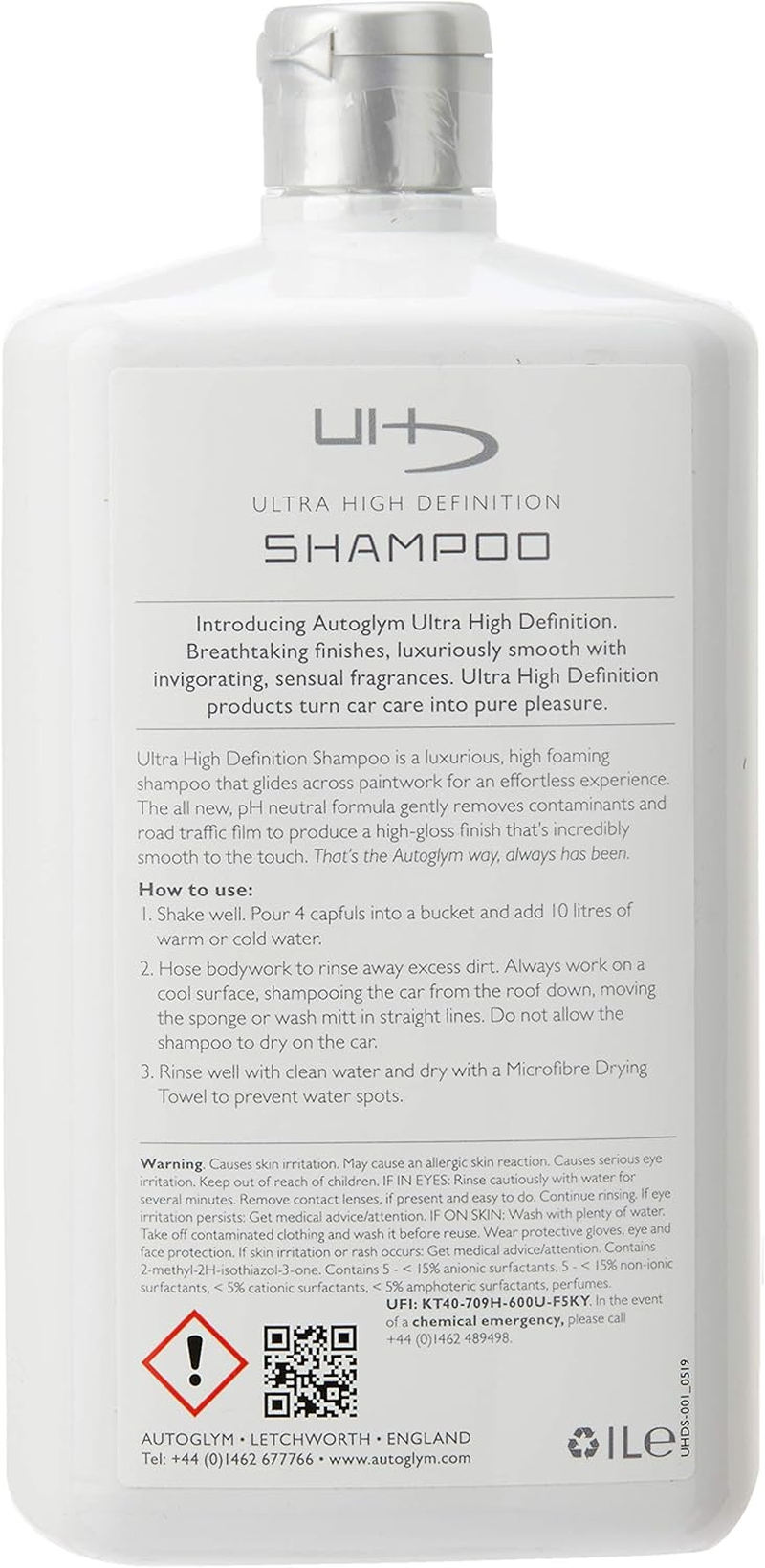 Autoglym Ultra High Definition Shampoo 1L image number 1