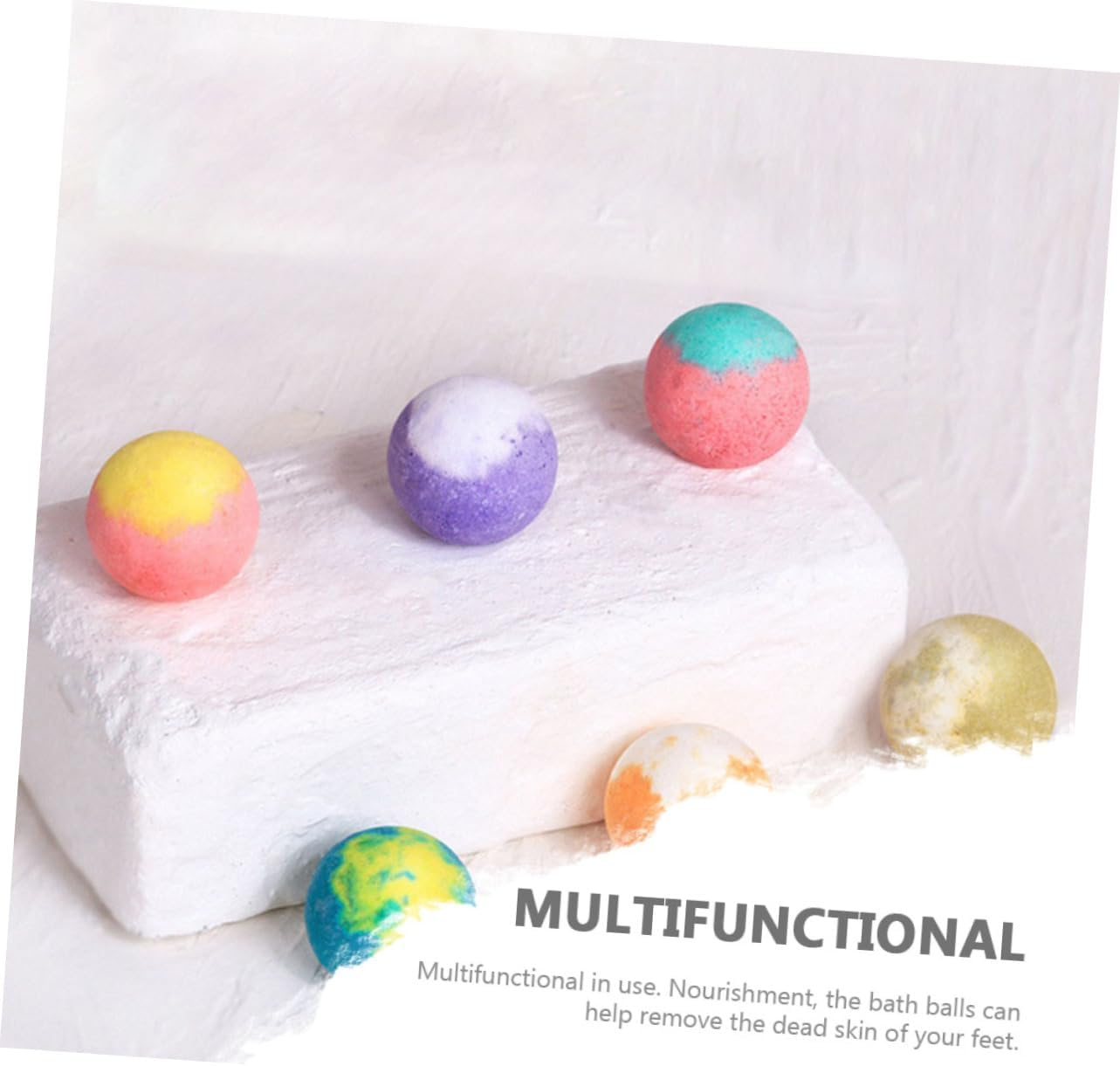 Beavorty 6Pcs Essential Oil Balls for Foot Bath Salt Balls for Home Bathing and Relaxation image number 3