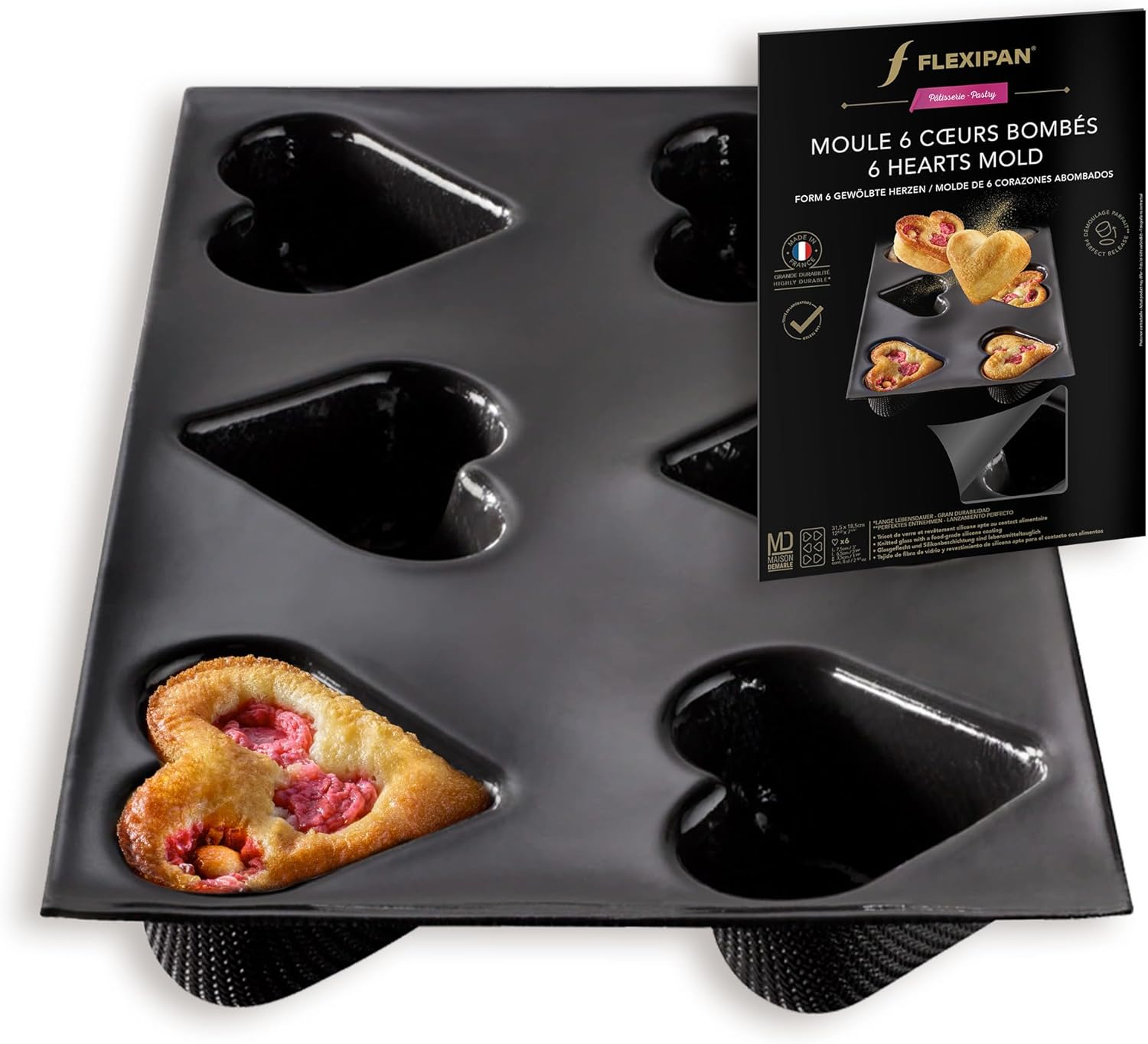 Silpat Flexipan 6 Heart Mold image number 3