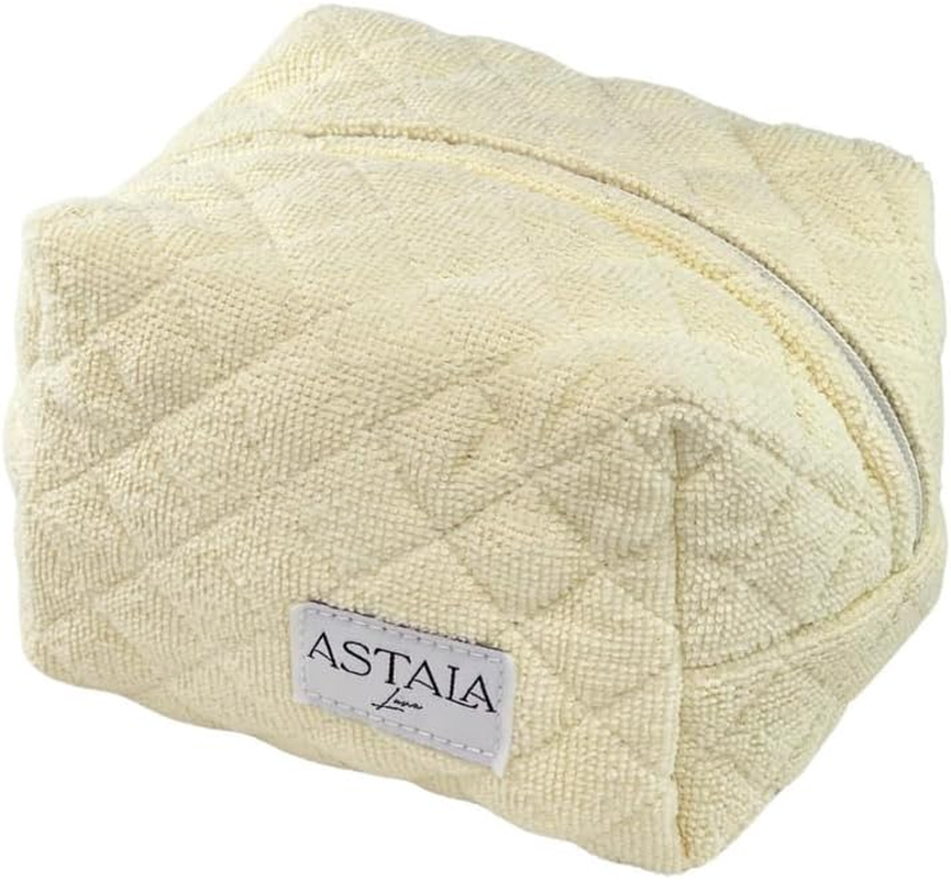 Astala Luna Luna Mini Carry All Cosmetic Travel Bag Mini Beige, Yellow, White image number 4