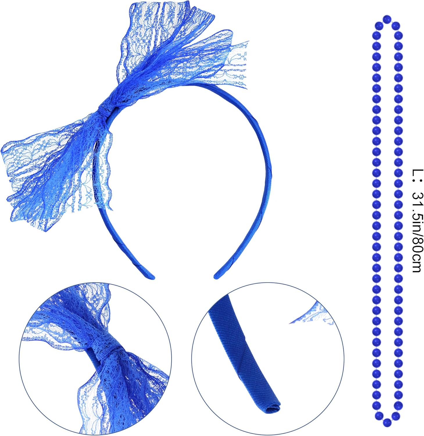 80S Women Costume Set 80S Costume Accessories Tutu Wristband Headband Earring Necklace Gloves Leg Warmers Outfit for Women image number 3