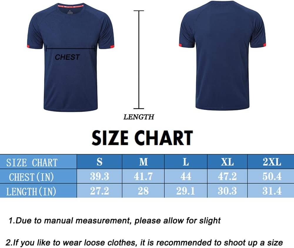 HUAKANG 5 Pack Men'S Workout Shirts Quick Dry Athletic Gym Tops Moisture Wicking Anti-Odor Breathable Tee Short Sleeve Sports T-Shirts for Outdoor Running Sportswear